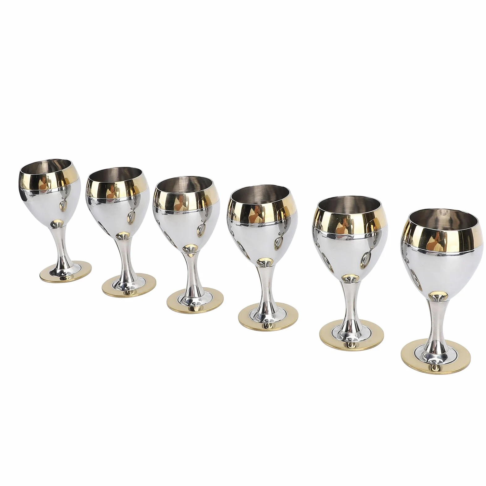 Fdit Verres à Vin en Acier Inoxydable, Gobelets Métalliques Élégants pour
