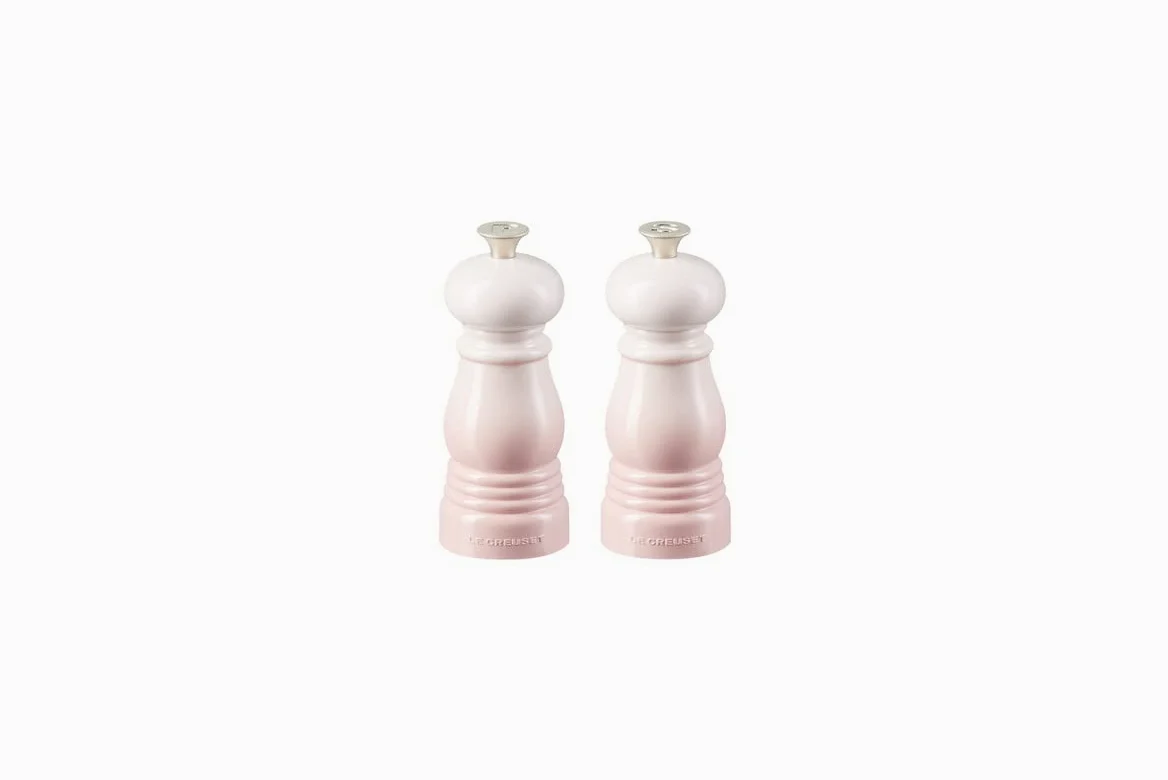 Le Creuset Set de Moulins à Sel et Poivre, Mécanisme en Céramique, Shell Pink, 44900117770000