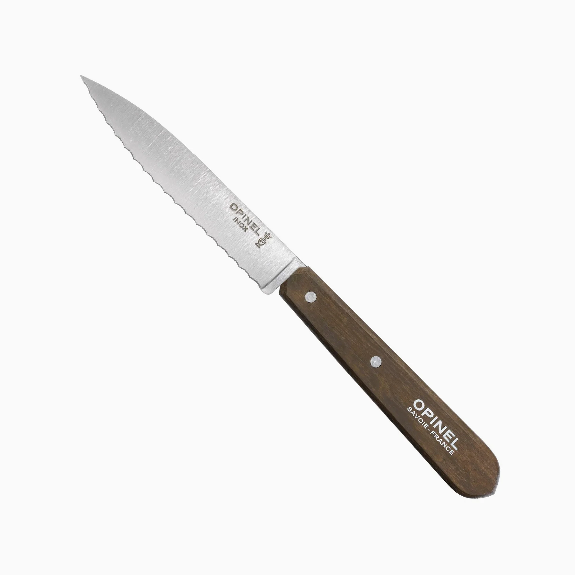 Opinel - Coffret Les Essentiels Fifties - Coffret Cuisine Couteau d’Office, Couteau Cranté, Couteau à Légumes, Couteau Eplucheur - Inox & Charme - Mandarine, Poivre, Tilleul & Rose