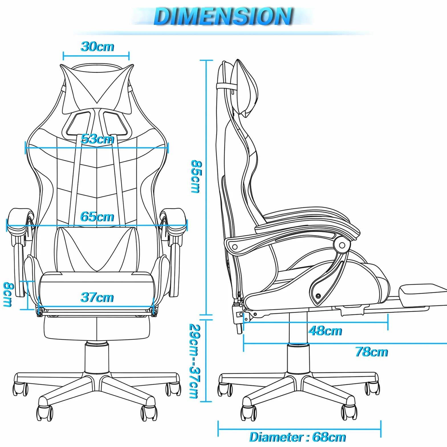 Soontrans Chaise Gaming Massante Ergonomique Fauteuil Gamer avec Serre-tête & Support Lombaire Massage & Appui-tête & Repose-Pied, Chaise Gamer pour Youtube Livestreaming PlayStation Xbox (Rose)