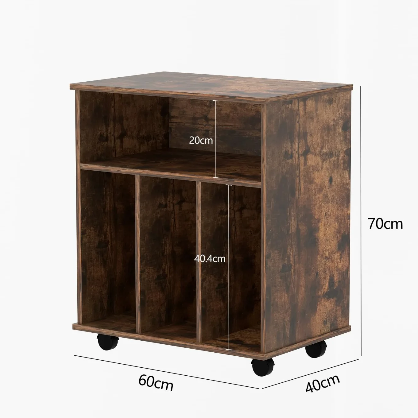 VDD Meuble de Rangement pour vinyles LP - bibliothèque - Rangement Magazines Livres disques