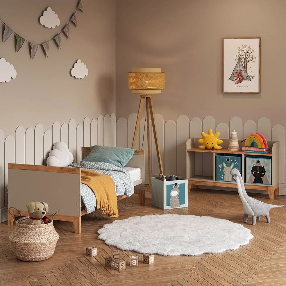VitaliSpa Banc pour Enfants Malia, Cachemire/Artisan, 107.2x63.8cm, Convient comme siège et Surface de Rangement pour Enfants