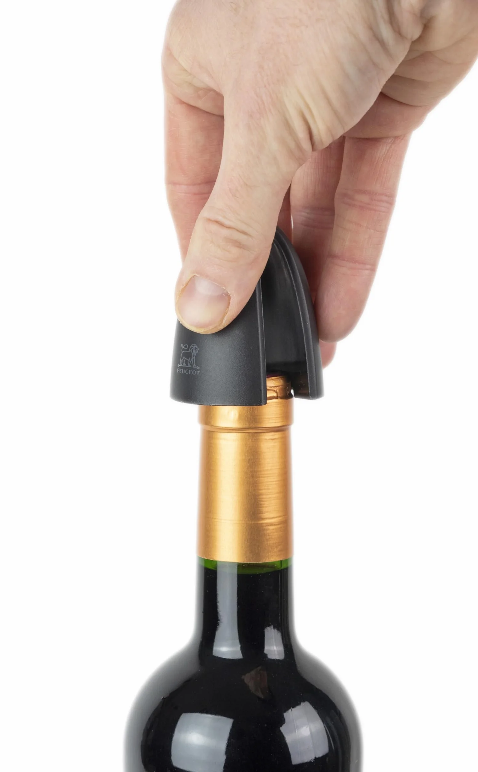 PEUGEOT - Elis Touch - Tire-Bouchon Electrique Rechargeable En Inox et ABS + Socle de Chargement + Coupe-Capsule - Batterie Lithium Ion - Autonomie Longue Durée - Coloris Carbone