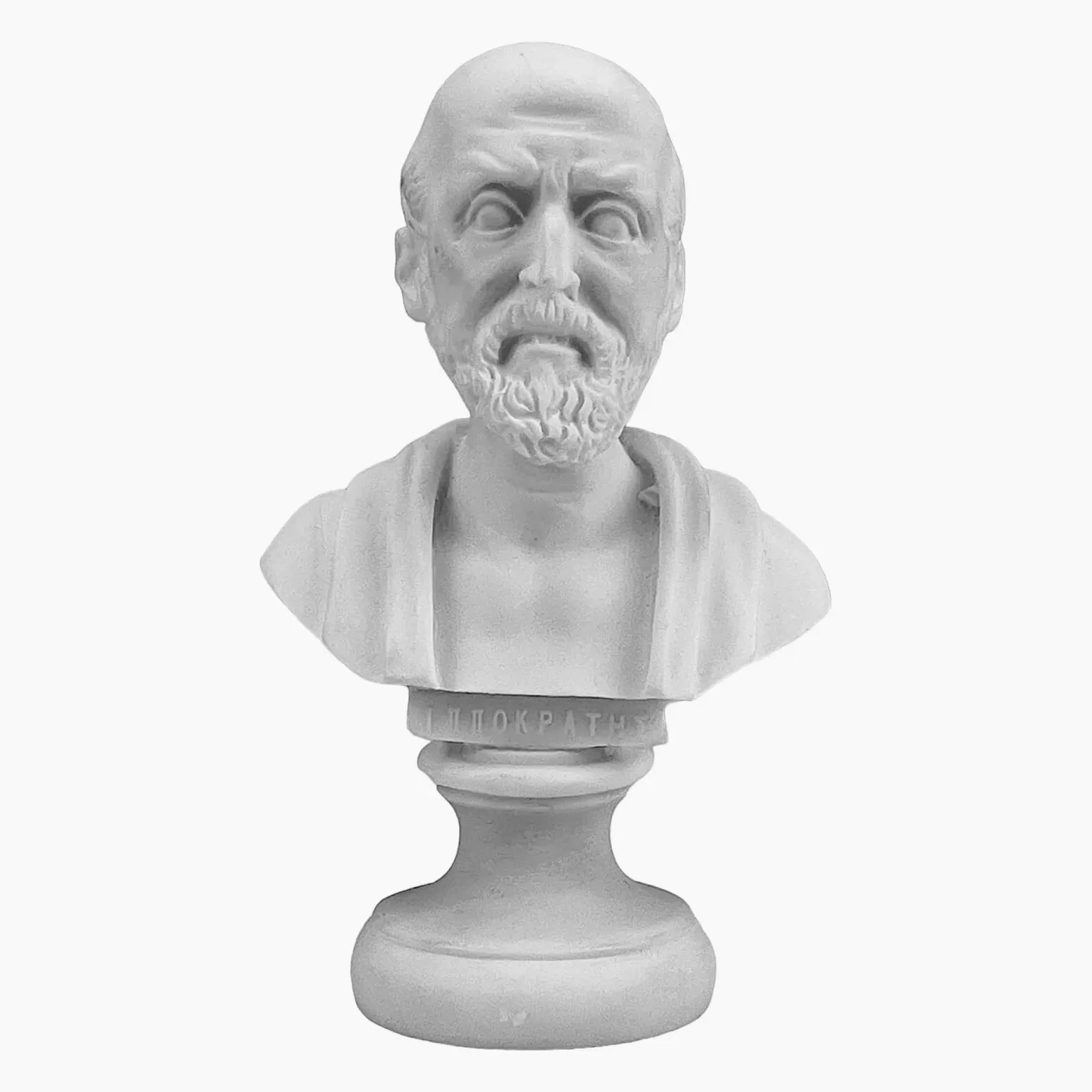 Generic Hippocrates 256401023857 Statue en marbre moulé avec buste du père de la médecine Blanc