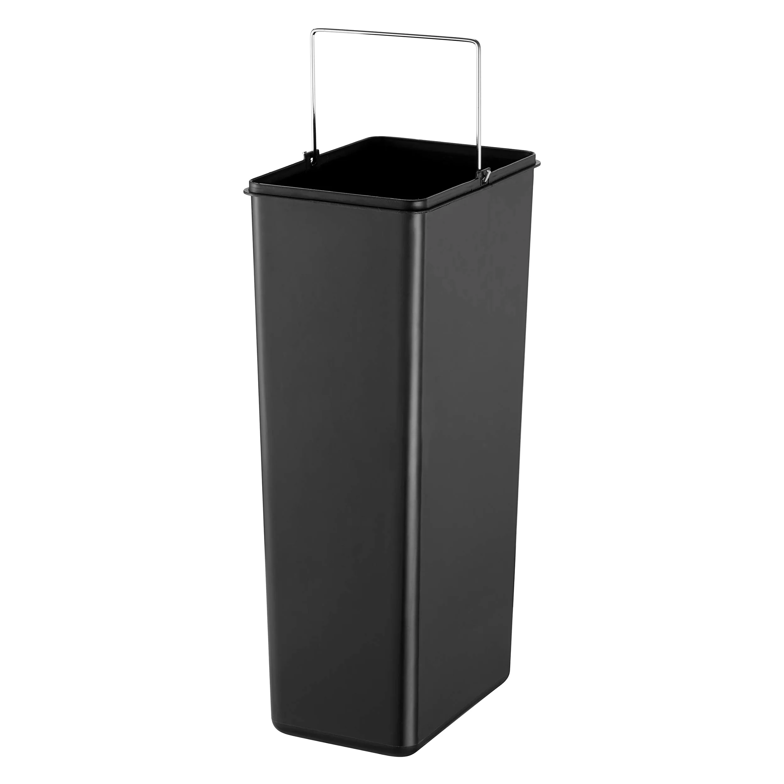 BLACK+DECKER Poubelle BXBN0004GB20 litres à pédale avec Fermeture Douce, en Acier Inoxydable, Fine et élégante, 57,5 cm x 20 cm x 35 cm, Gris Froid