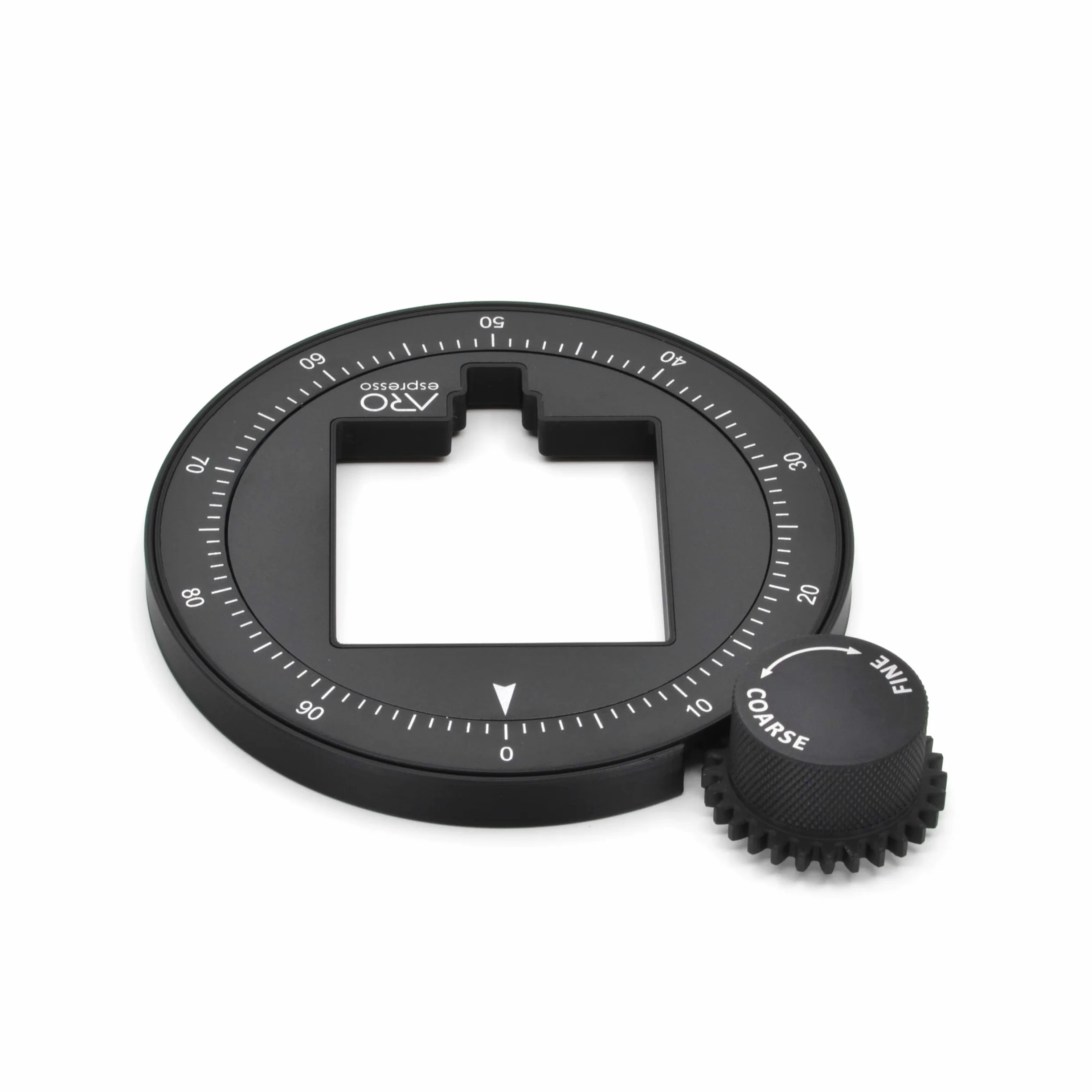 ARO Espresso Cadran de réglage du broyeur en aluminium pour Eureka Mignon - Bouton en aluminium massif - Réglages sans effort