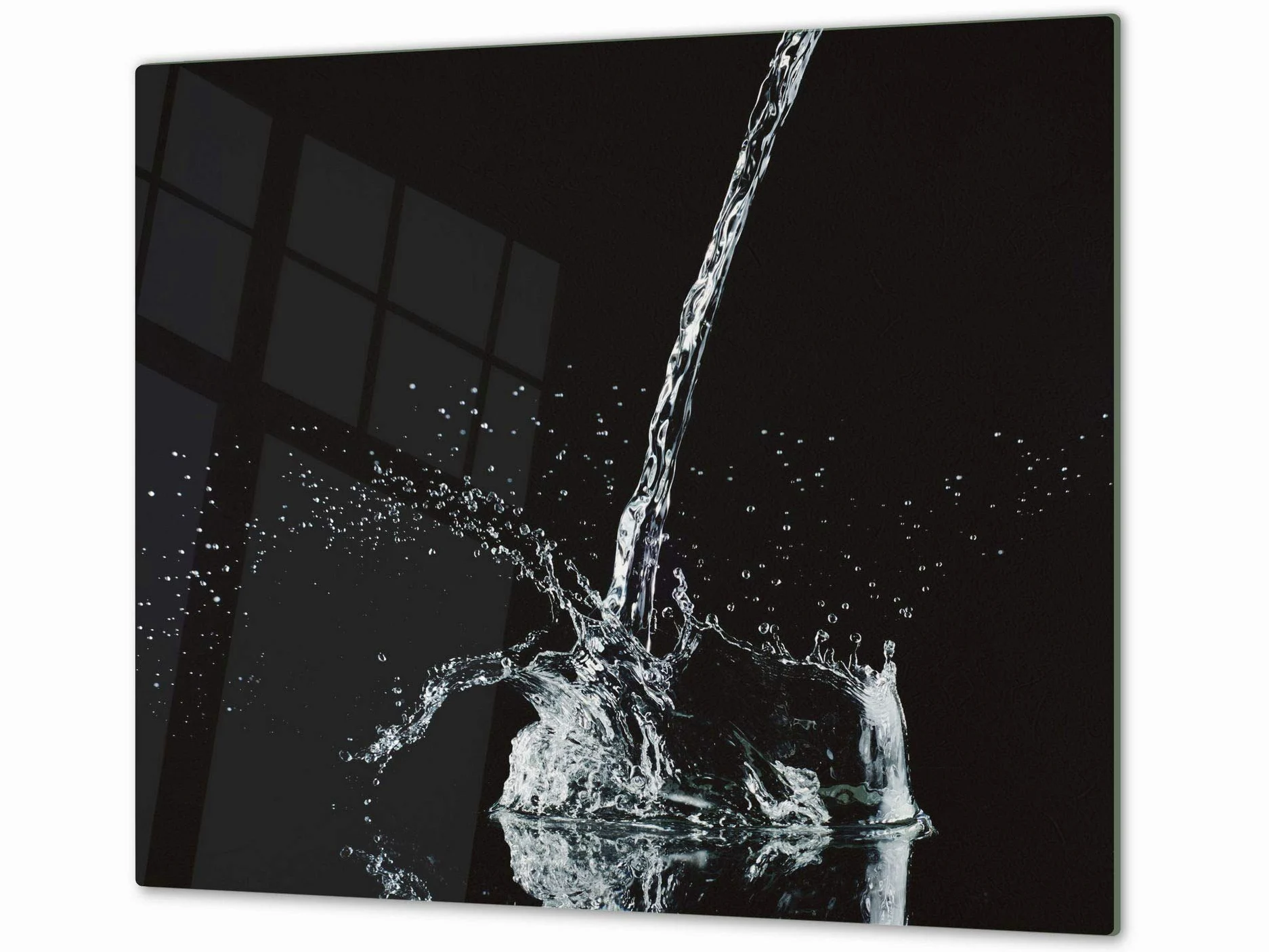 Planche de cuisine en VERRE trempé – Planche à découper en verre – Couvre-plaques de cuisson – UNE PIÈCE (60x52 cm) ou DEUX PIÈCES (30x52 cm chacune);D02 Série Eau: Eau 10
