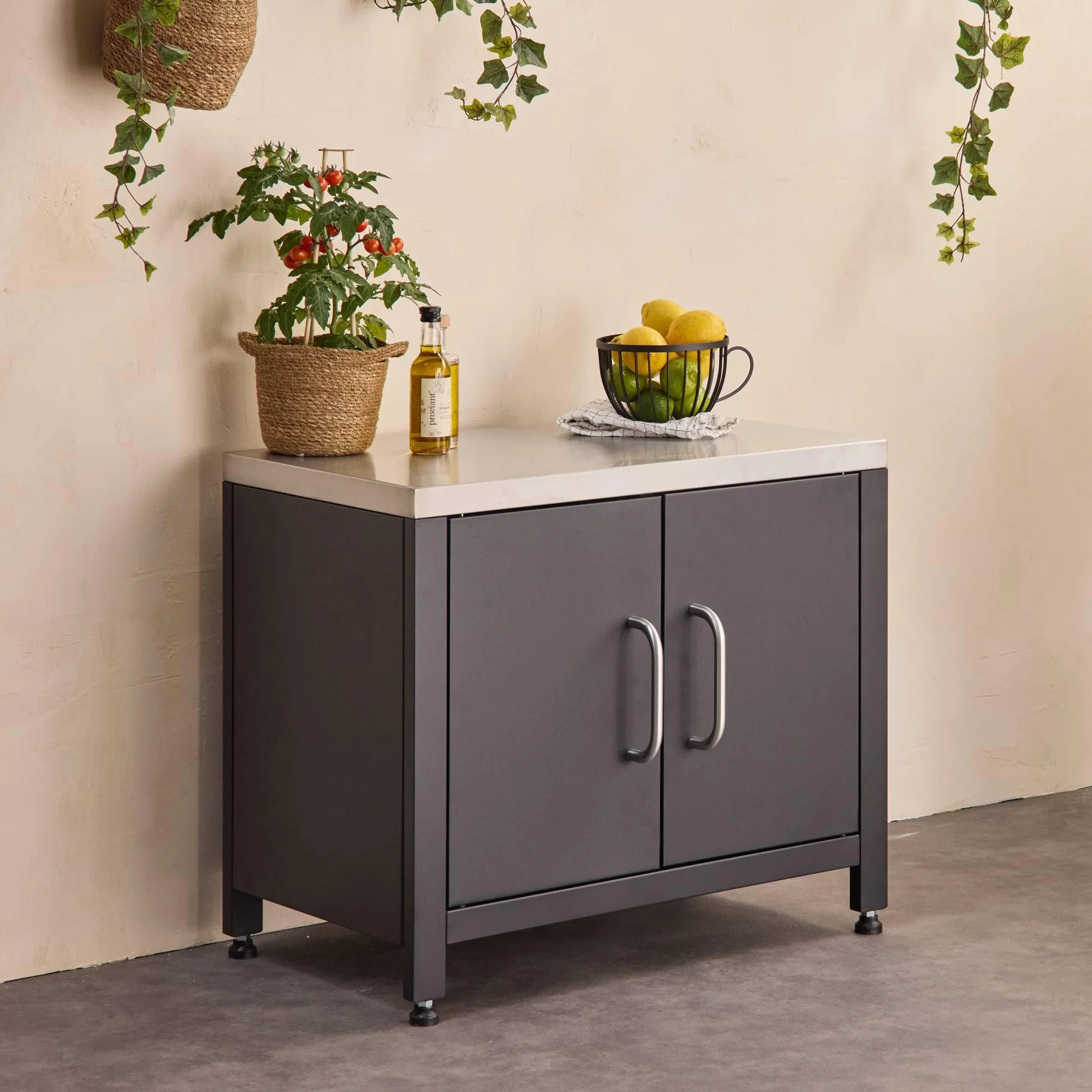 sweeek - Meuble de cuisine extérieure en acier L80cm