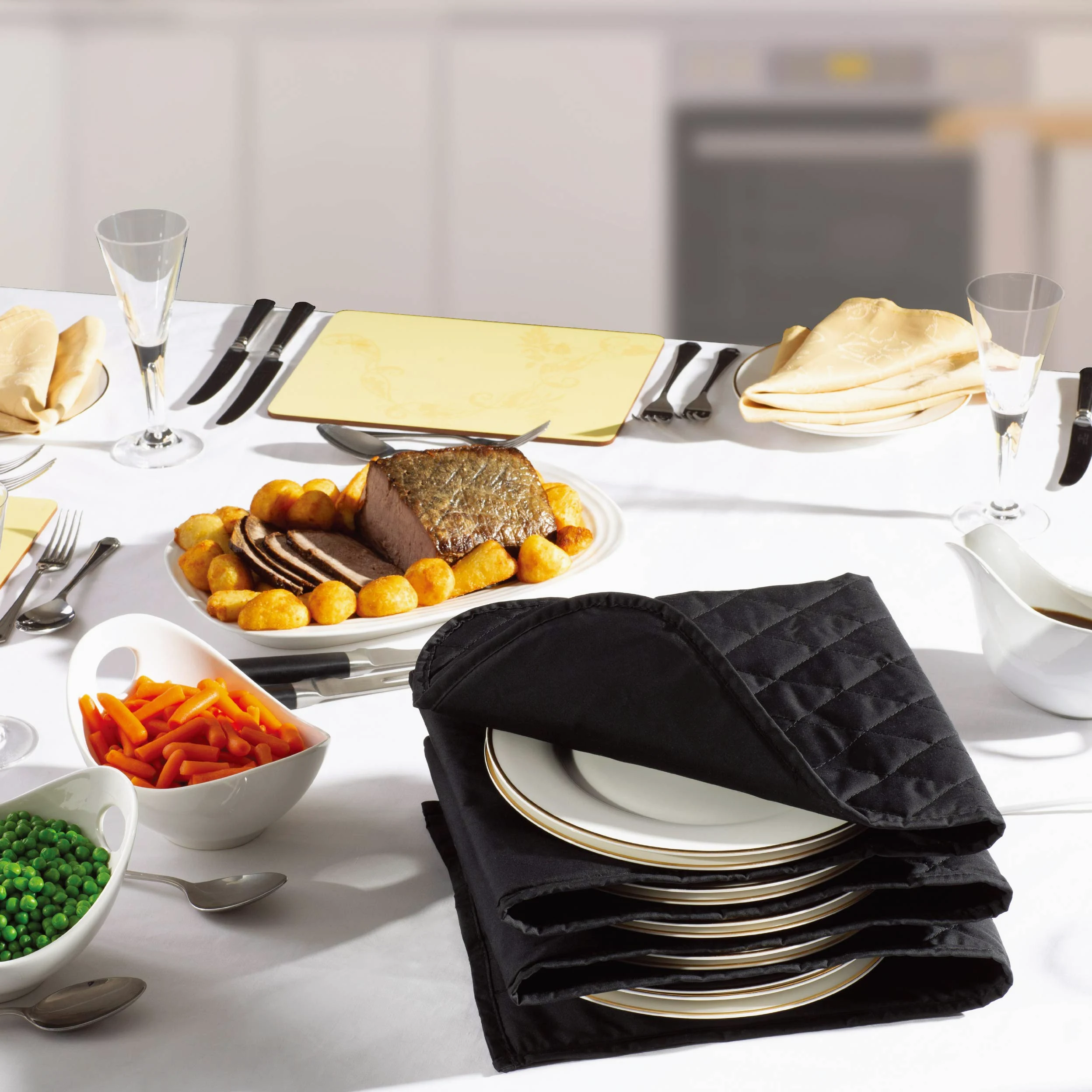 Daewoo Chauffe-assiettes électrique de 200 W, double isolation, chauffe rapidement jusqu'à 12 assiettes plates, fonction de protection contre la surchauffe, idéal pour les dîners, les dîners de Noël,