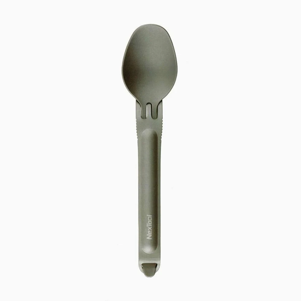 NEXTOOL Ensemble de fourchettes et cuillères de Camping Portables en Titane, assemblables et séparables, avec étui, KT5525