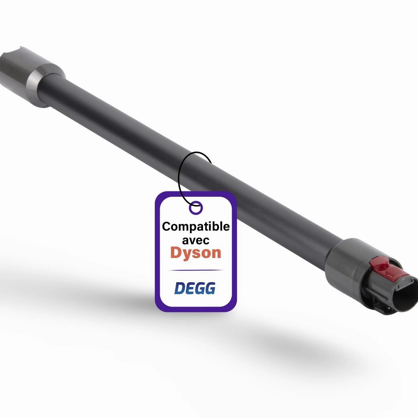DEGG Tube télescopique - Compatible avec aspirateurs Dyson V7, V8, V10, V11 et V15, Tube d’extension 32mm, Tube d’aspiration Pièces de rechange, Accessoires d’aspirateur - Couleur: Gris Foncé