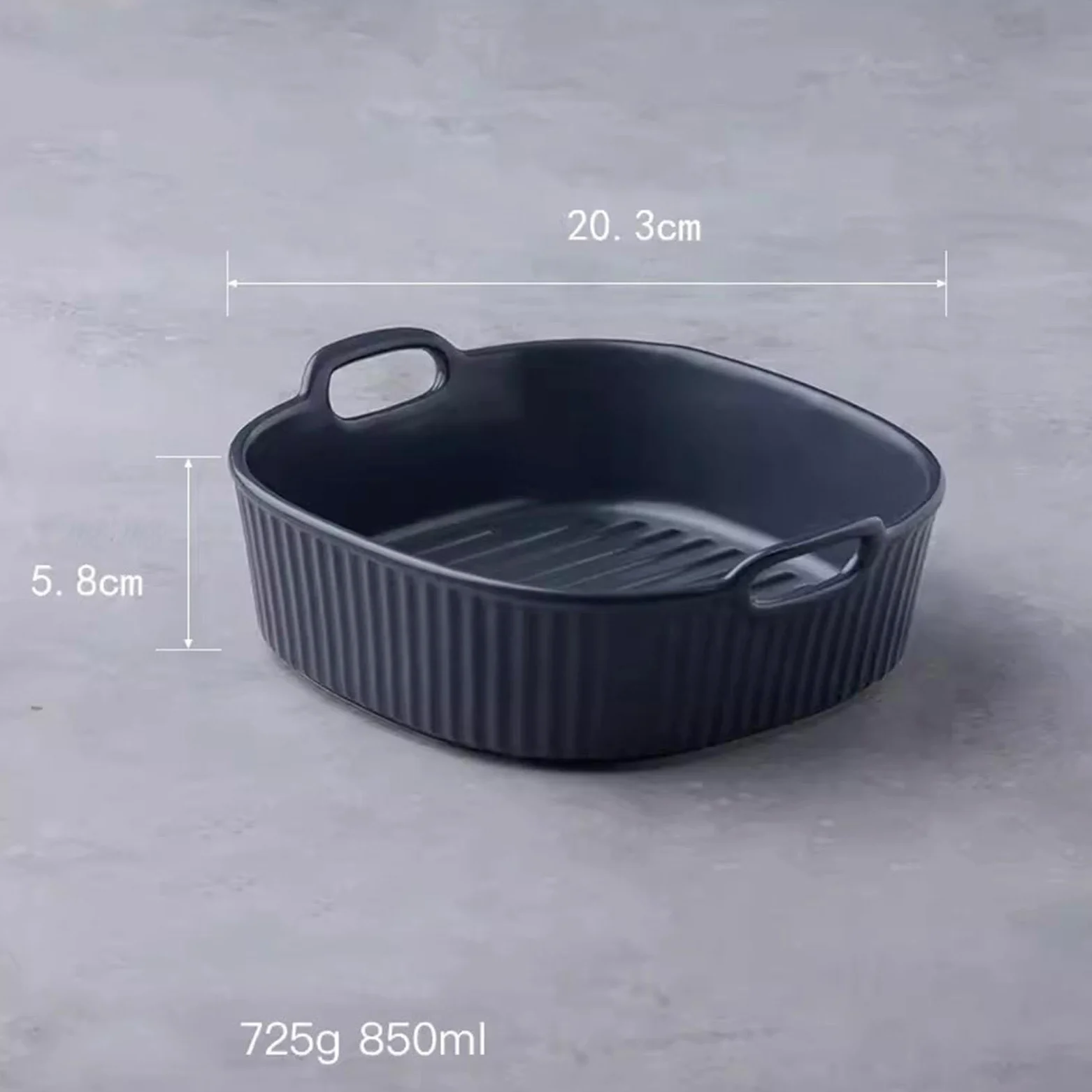 Plat de cuisson carré pour fromage, riz, four à micro-ondes, plat de cuisson en céramique, bol de cuisson à double oreille, plat de cuisson, plat à rôtir