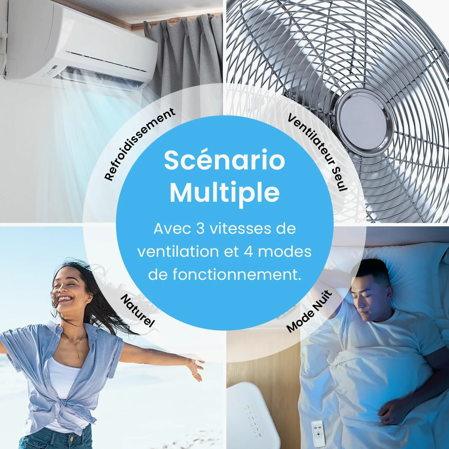 Pro Breeze Rafraîchisseur d’Air Portable 10L, Ventilateur, Humidificateur, 3 Vitesses, Télécommande - Refroidisseur par évaporation Puissant et Mobile avec Minuterie et Oscillation automatique