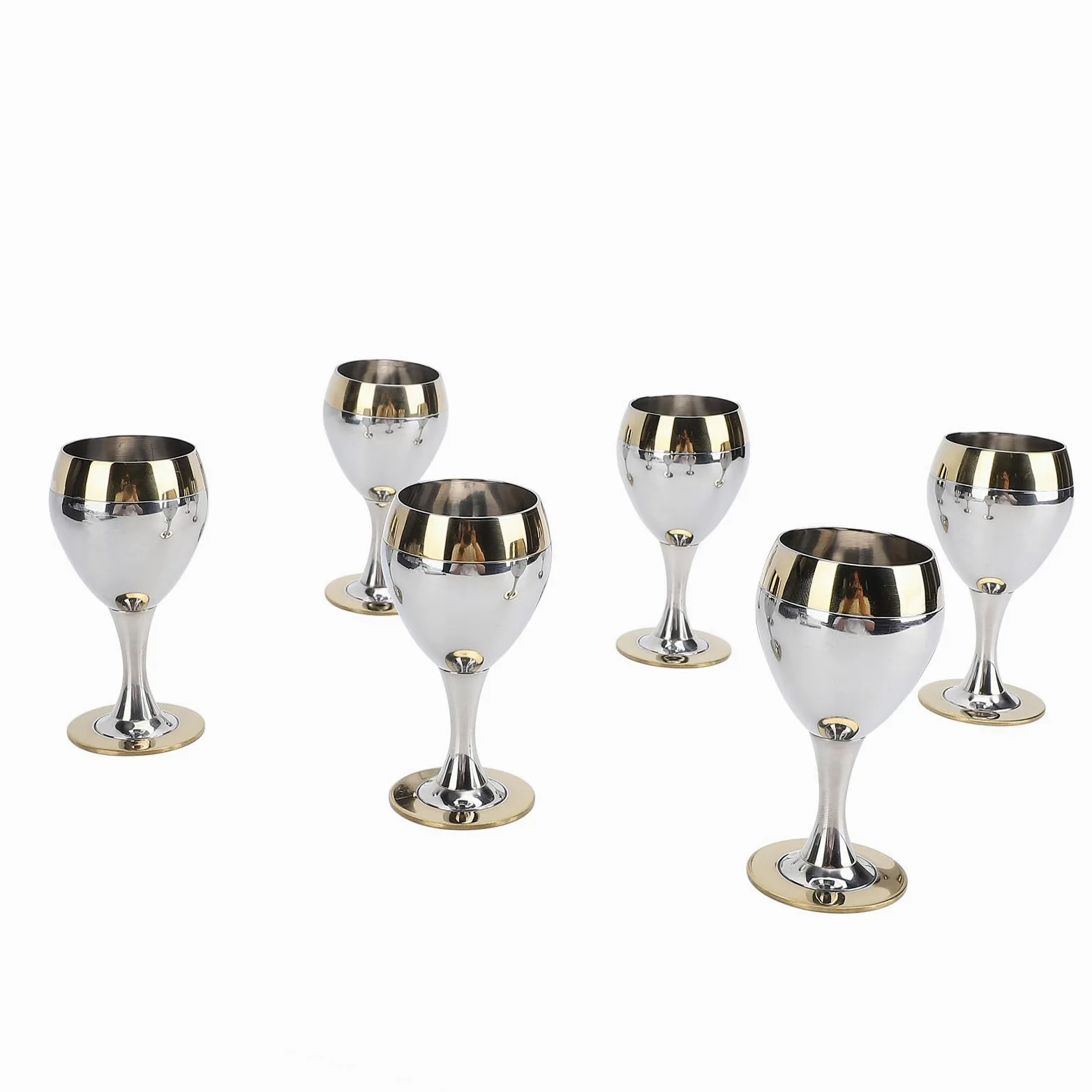 Fdit Verres à Vin en Acier Inoxydable, Gobelets Métalliques Élégants pour