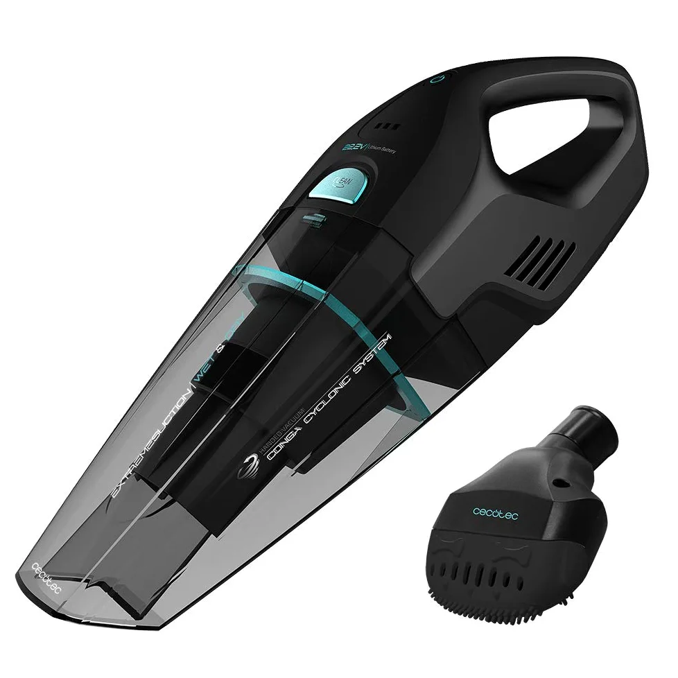 Cecotec Aspirateur à Main Conga Immortal ExtremeSuction 22.2 Animal Hand. 22.2 V, pour Solides et Liquides, Accessoire pour Animaux, Technologie Cyclonique, Autonomie de 25 Min