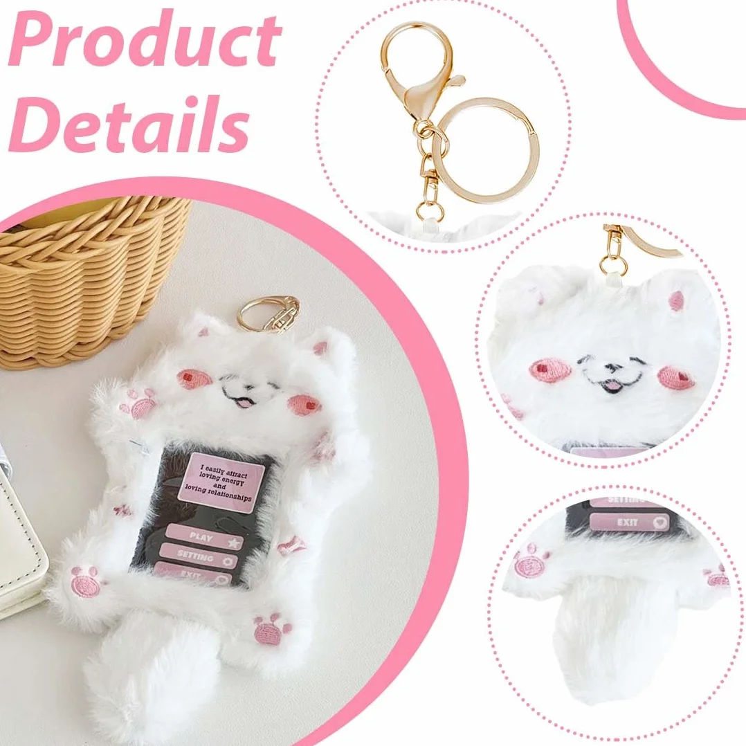 NHQZ NHQ Photocard Holder,Photo Keychain,Kpop Photocard Holder,Chiot en peluche Card Sleeves,Picture Frames,Top Loaders for Cards