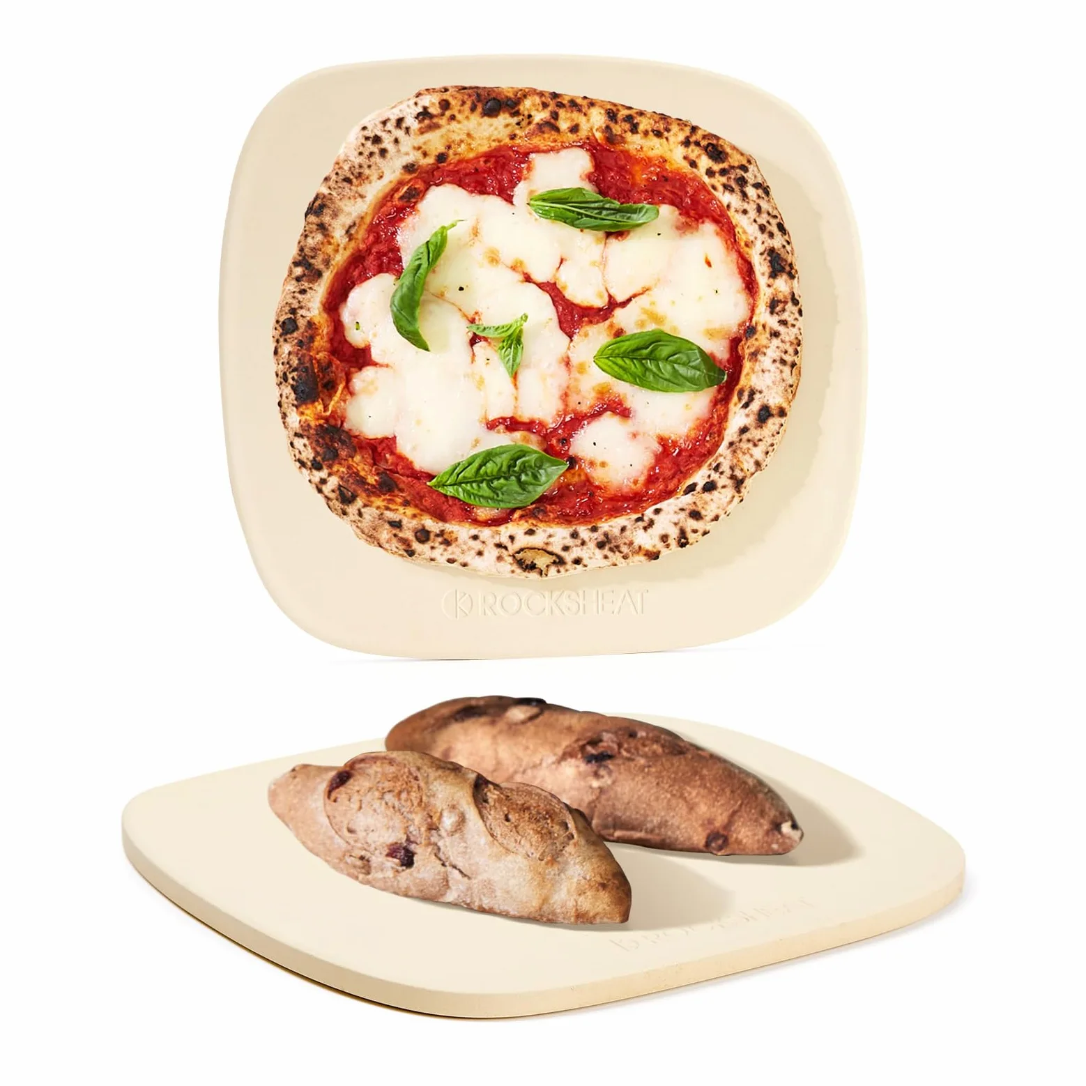 Pierre à pizza, forme unique, 30 x 28 cm, pierres à pizza pour four, gril, barbecue, pierre de cuisson en cordiérite robuste pour pizza, pain et biscuits, design irrégulier innovant