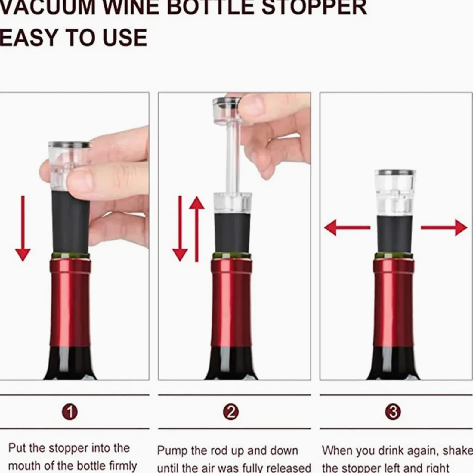 Bouchons à vin 20 pièces bouchons de bouteille en Silicone avec pompe d'économie sous vide intégrée bouchon sécurité alimentaire for garder le Champagne frais