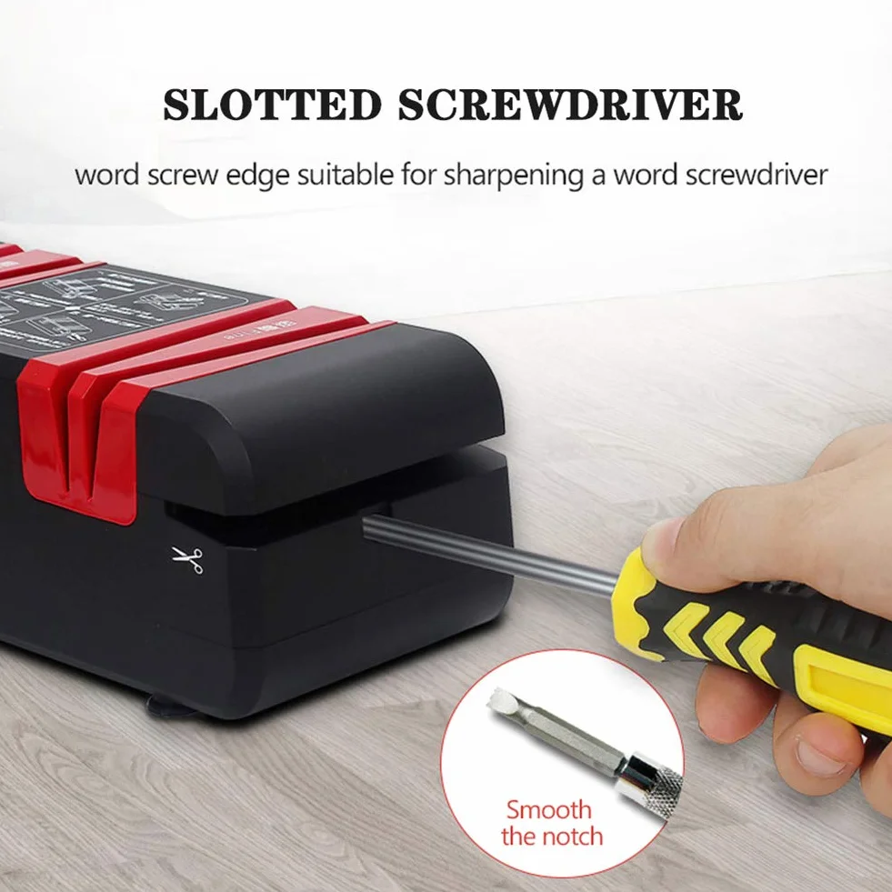 Aiguiseur de Couteaux Electrique, Chef Choice, Eguiseur de Couteau Professionnel, Revêtement Diamant, Base Antidérapante, 3 en 1 Aiguiseur pour Couteaux de Cuisine, Ciseaux, Tournevis (Noir)