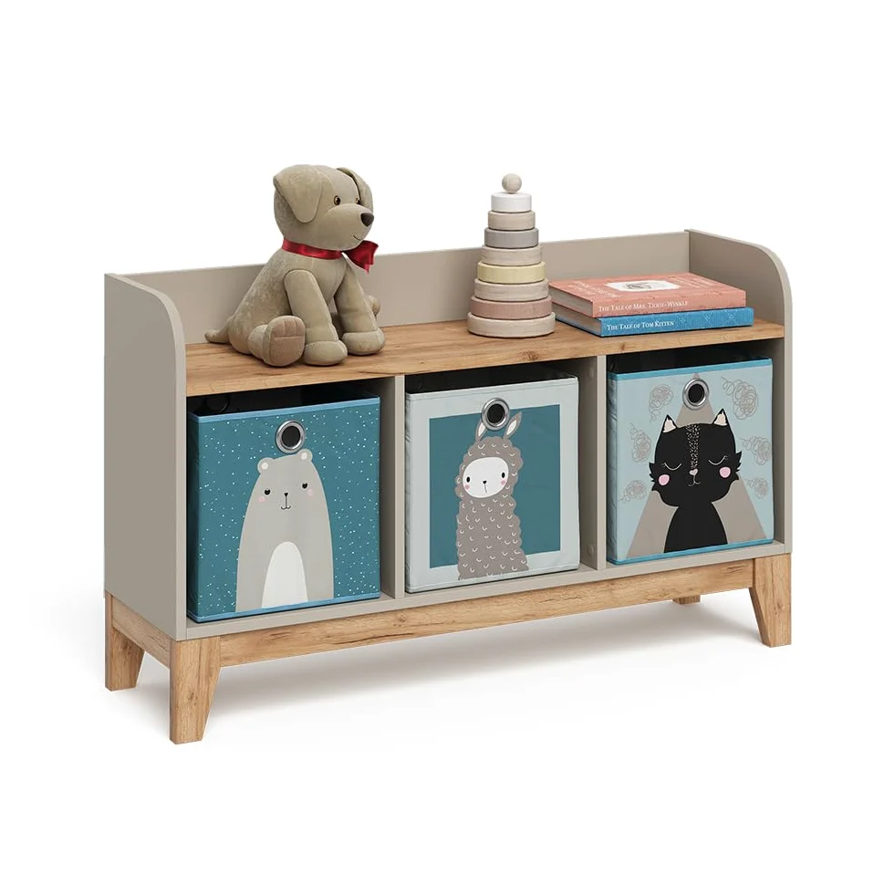 VitaliSpa Banc pour Enfants Malia, Cachemire/Artisan, 107.2x63.8cm, Convient comme siège et Surface de Rangement pour Enfants