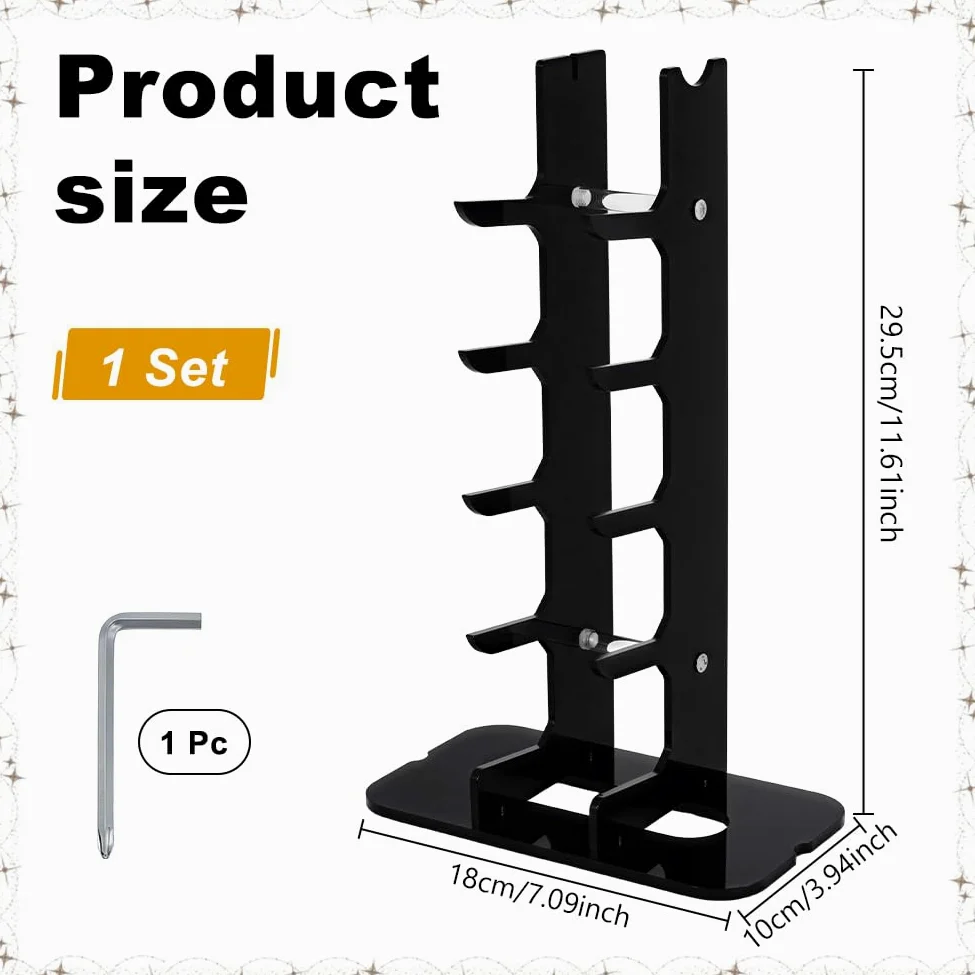 UNICRAFTALE Support de Présentation en Acrylique Noir à 5 Niveaux Porte Couteaux de Poche Porte Couteaux Pliant Étui de Présentation Présentoir de Collection pour Couteaux pour Collection 18x10x29.5cm