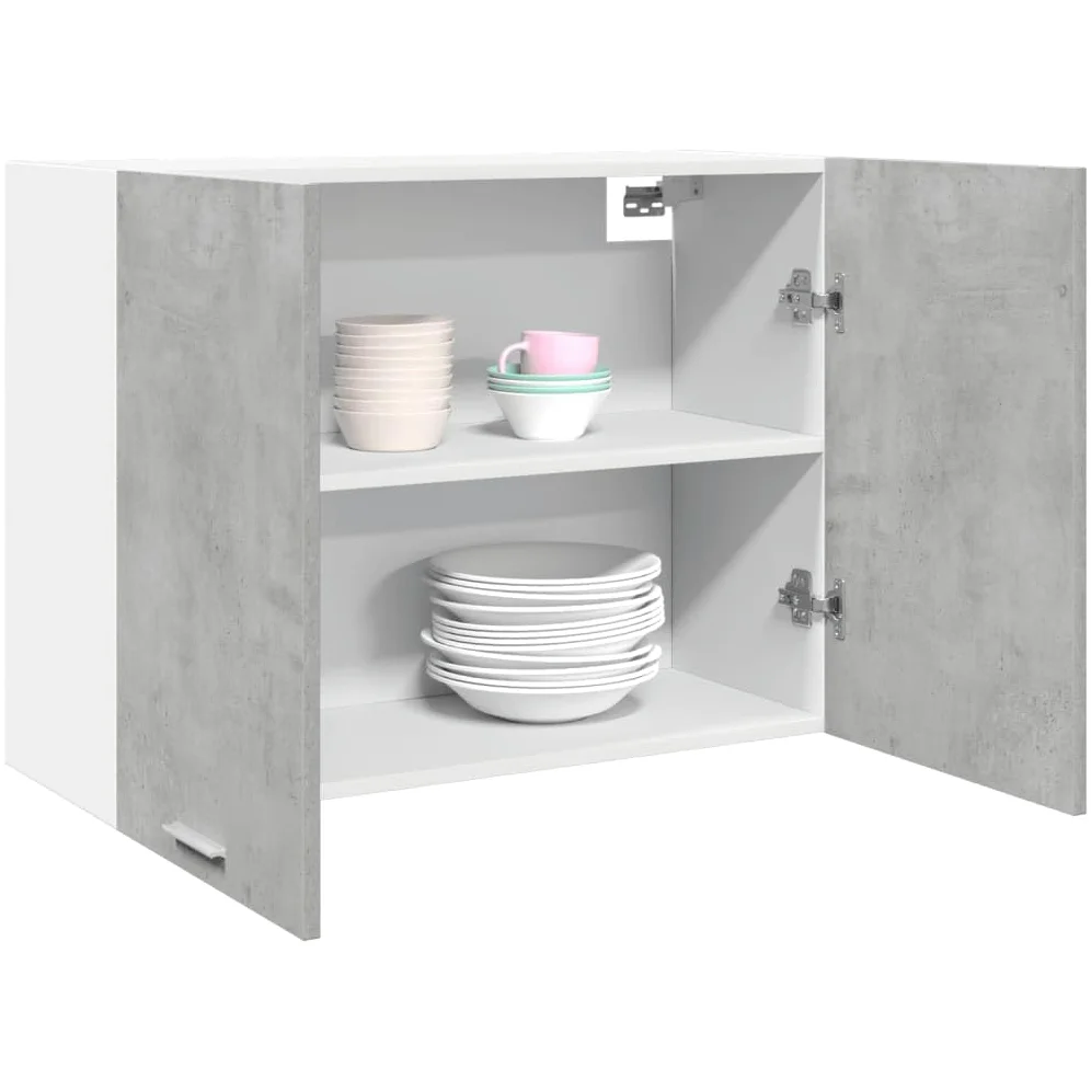 vidaXL Armoire Suspendue Lyon Gris béton 80 x 31 x 60 cm Bois d'ingénierie
