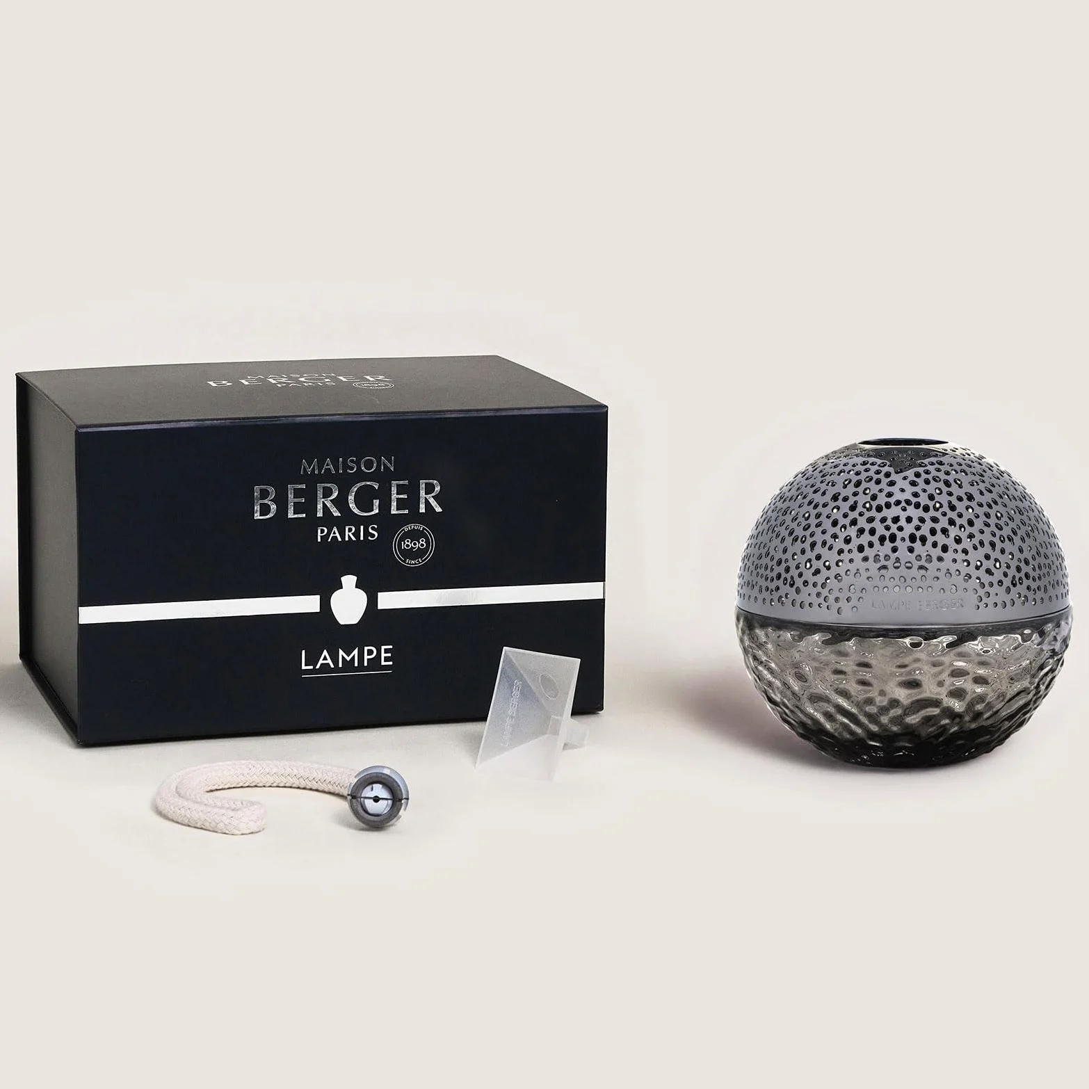 MAISON BERGER – Lampe Berger Gravity, Lampe Parfumante Catalytique 2-en-1, Élimine Les Odeurs et Diffuse Le Parfum, Objet Décoratif Design – Recharges vendues séparément (Noire)