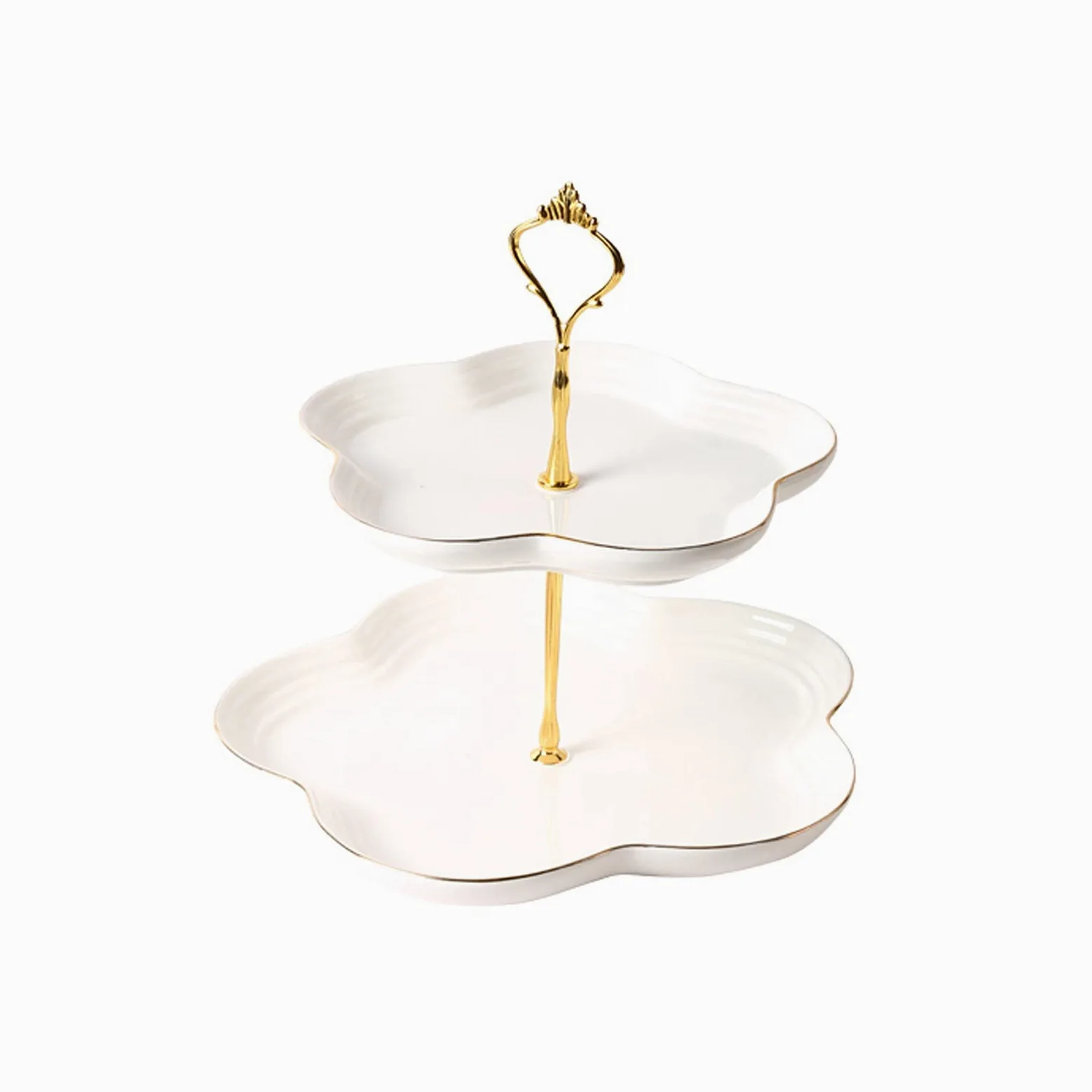 Présentoir à Gâteau Stand simple double couche gâteau de gâteau multicolore table de gâteau en céramique de gâteau de gâteau pour mariage home anniversaire thé de fête de thé servant Stand de Gâteaux