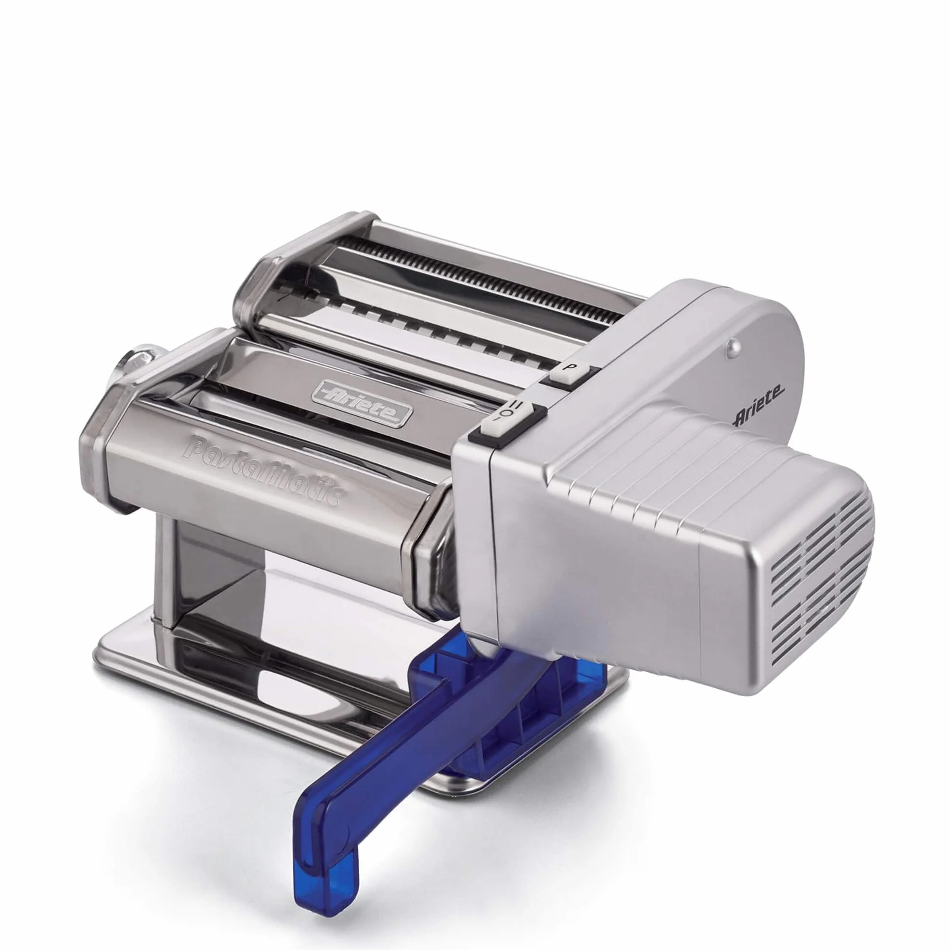 Ariete Pastamatic 1593, Machine à Pâtes Électrique, 2 Vitesses + Impulsion, 9 Épaisseurs Variables, 5 Formes de Pâtes, Pince de Fixation Et Manivelle Incluses, 90W