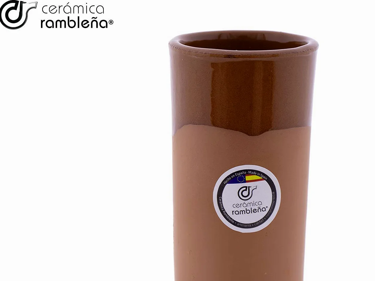 CÉRAMIQUE RAMBLAIGNE | Lot de 6 verres à bière | Tubes à bière en argile rouge | Verres à eau | 300 ml