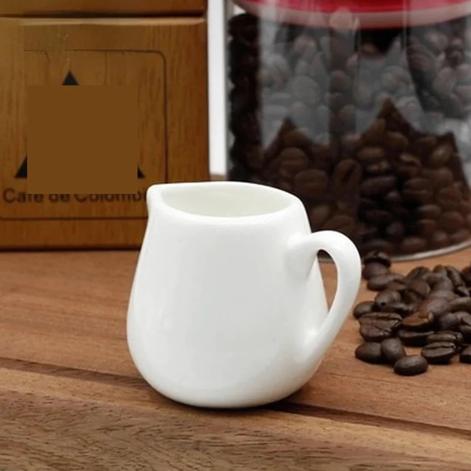 MRKU Pot à Lait, saucière, Verre à Eau, pichet, crémier, Distributeur de café, sucrier, 2 pièces, Service à thé en céramique pour Barista