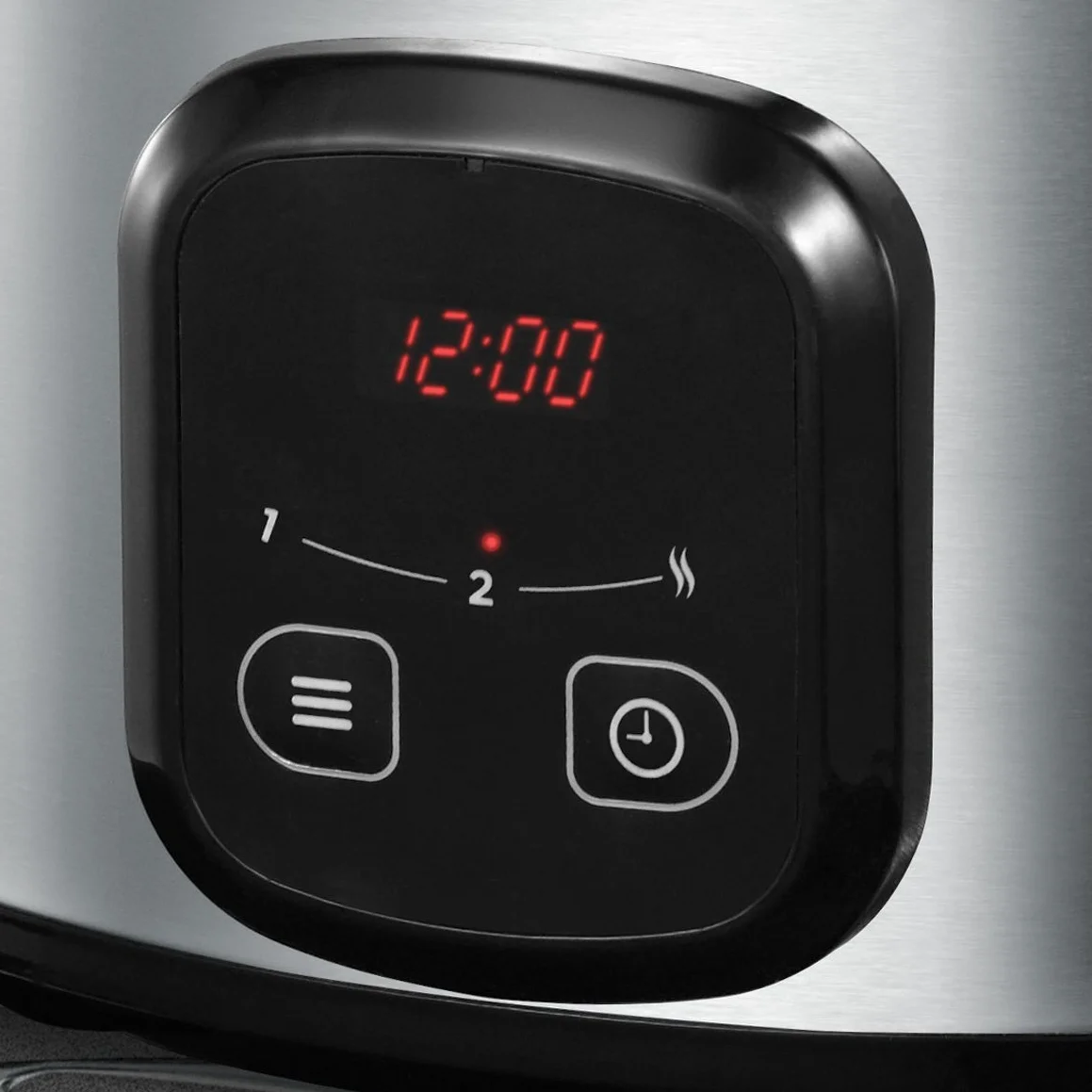 Russell Hobbs Mijoteur Electrique [Familial] Maxicook (6 L, Cuve 2 en 1 en ceramique amovible: cuisson sur plaque ou brûleur à gaz, Commande digitale, 3 réglages de cuisson, Base en inox) 22750-56