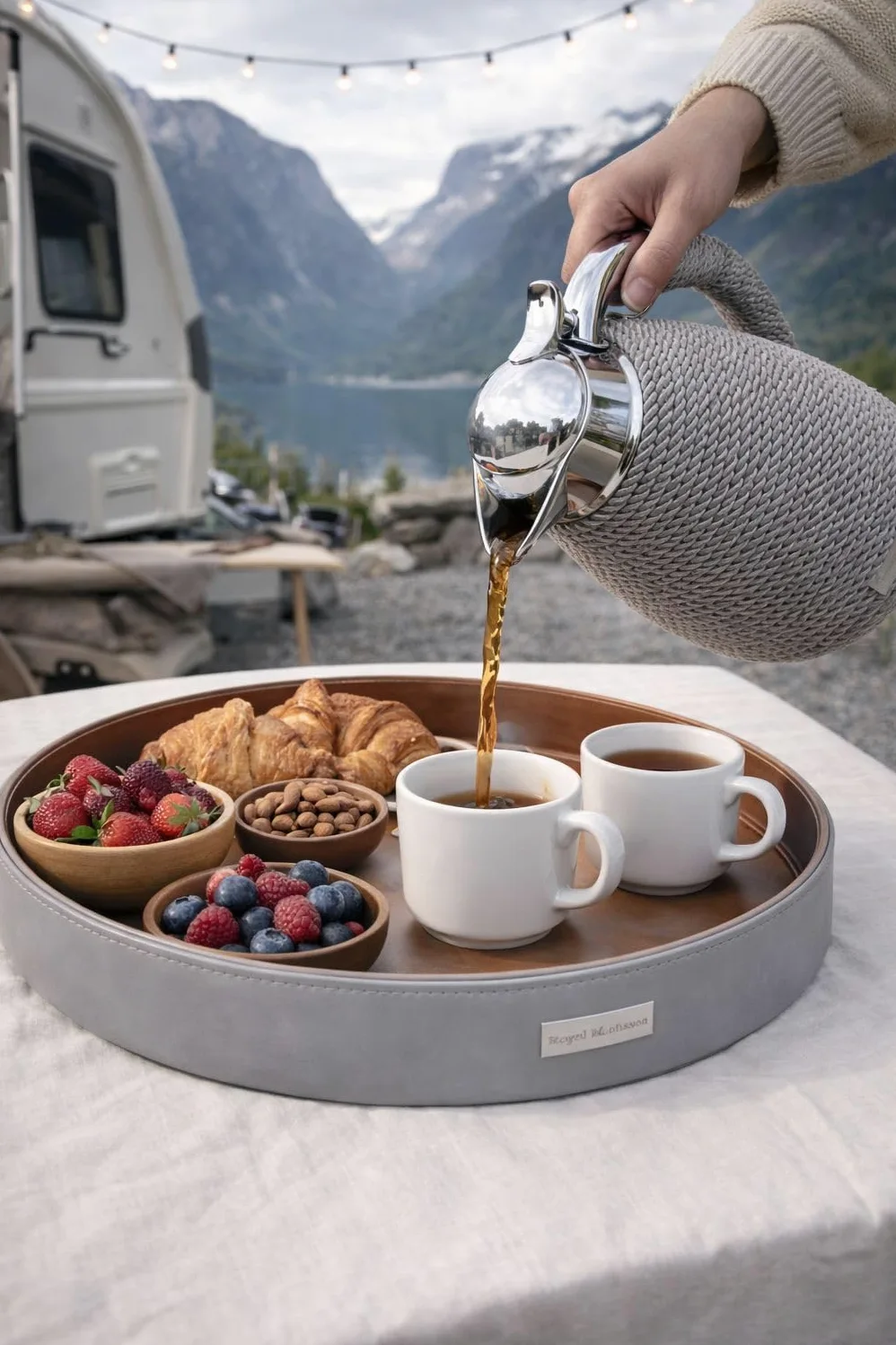 Ensemble Pichet Isotherme 1L + Plateau de Service – Élégance & Confort au Quotidien