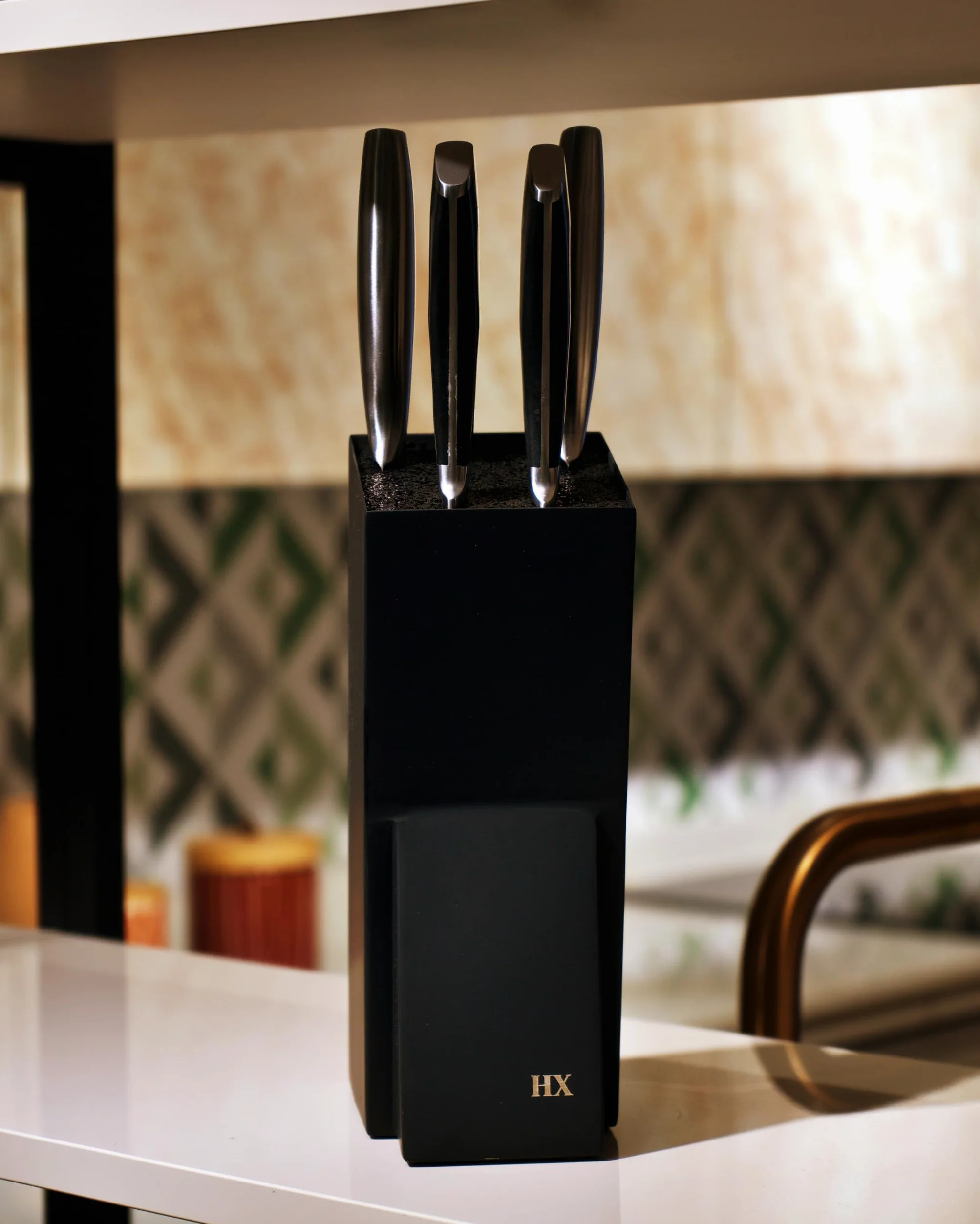 Block - Bloc Couteaux - Support Cuisine - Porte Couteaux - Bloc à Couteaux - Support Couteau - Rangement Couteaux Cuisine - Porte Couteaux de Cuisine - Support Couteau de Cuisine (Black)