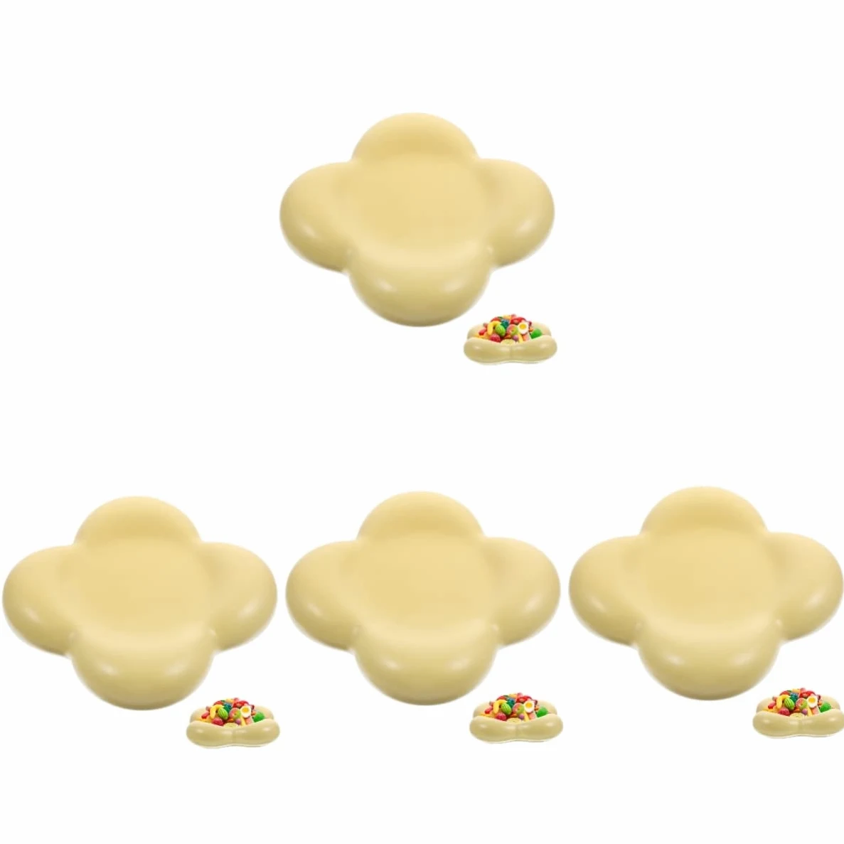 Support de baguettes 4 pièces Assiette à dessert potelée Assiettes à dîner en céramique Accessoires de charcuterie Assiettes à dessert en céramique Assiette de service en céramique Assiette de servic