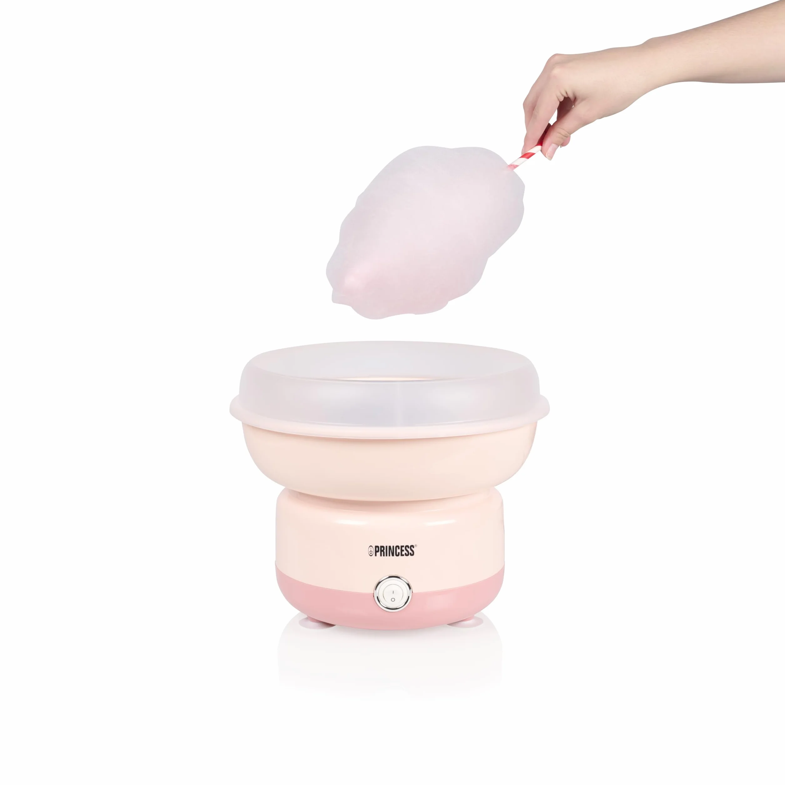 Princess Machine à Barbe à Papa, 500W, Design Compact, Pièces Lavables au Lave-Vaisselle, Inclus Bâtonnets et Cuillère, Sans BPA, Pieds Antidérapants, Facile à Utiliser, 292990