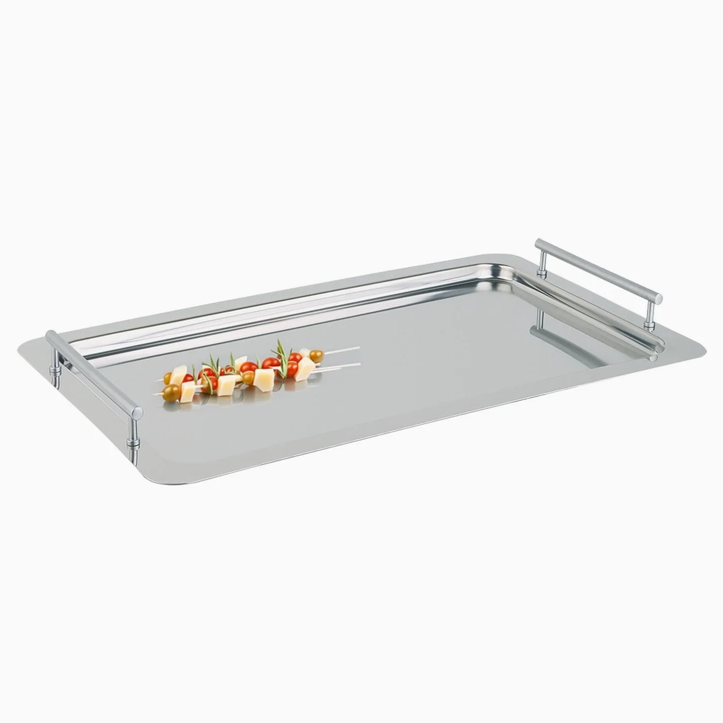 APS 11295 Plateau système GN 1/1 « CLASSIC », plateau de service, système empilable et vissable, poignées solidement vissées, avec entretoises, 53 x 32,5 cm, hauteur 5 cm