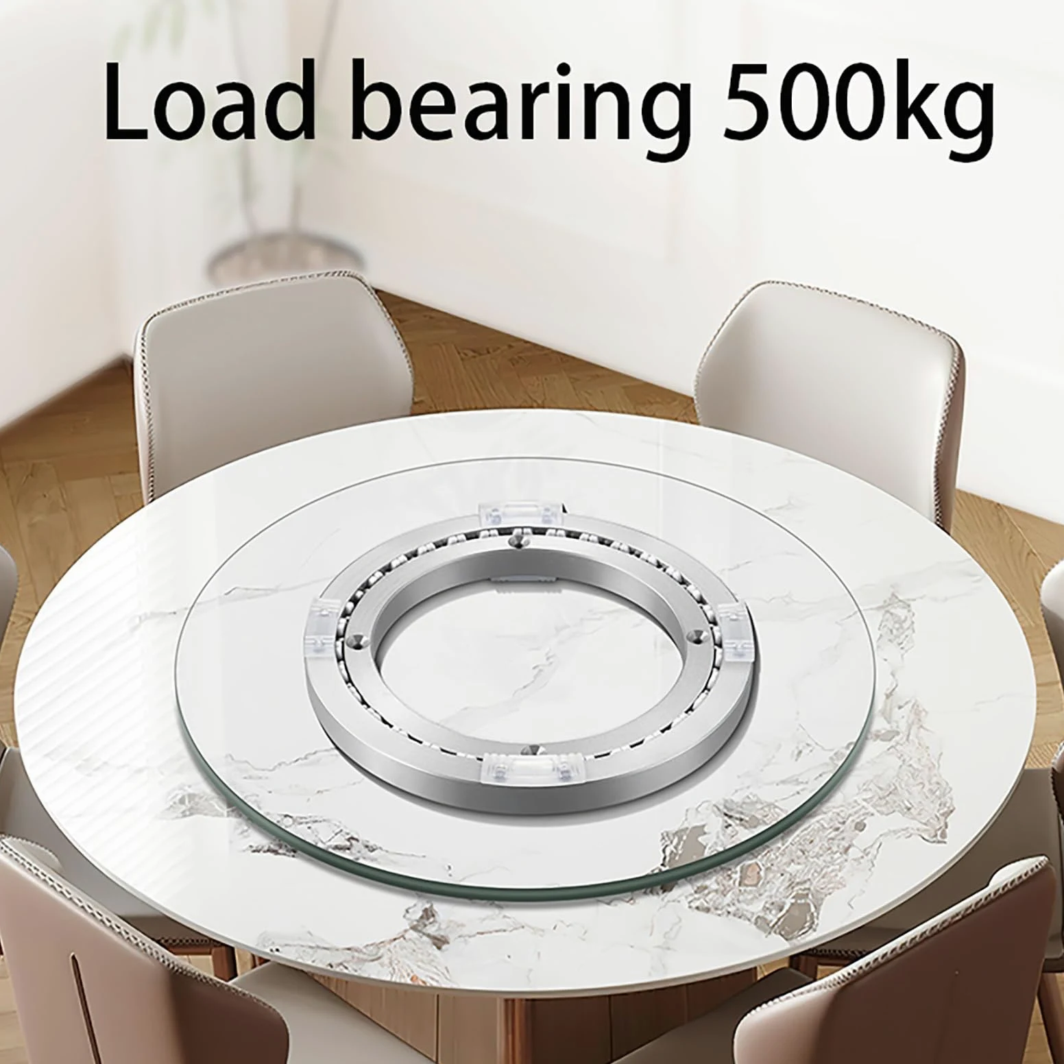 Plateau tournant Lazy Susan 20 cm-30 cm-50 cm - Robuste - Plateau tournant en alliage d'aluminium - Plateau tournant à roulement Lazy Susan (400 mm)