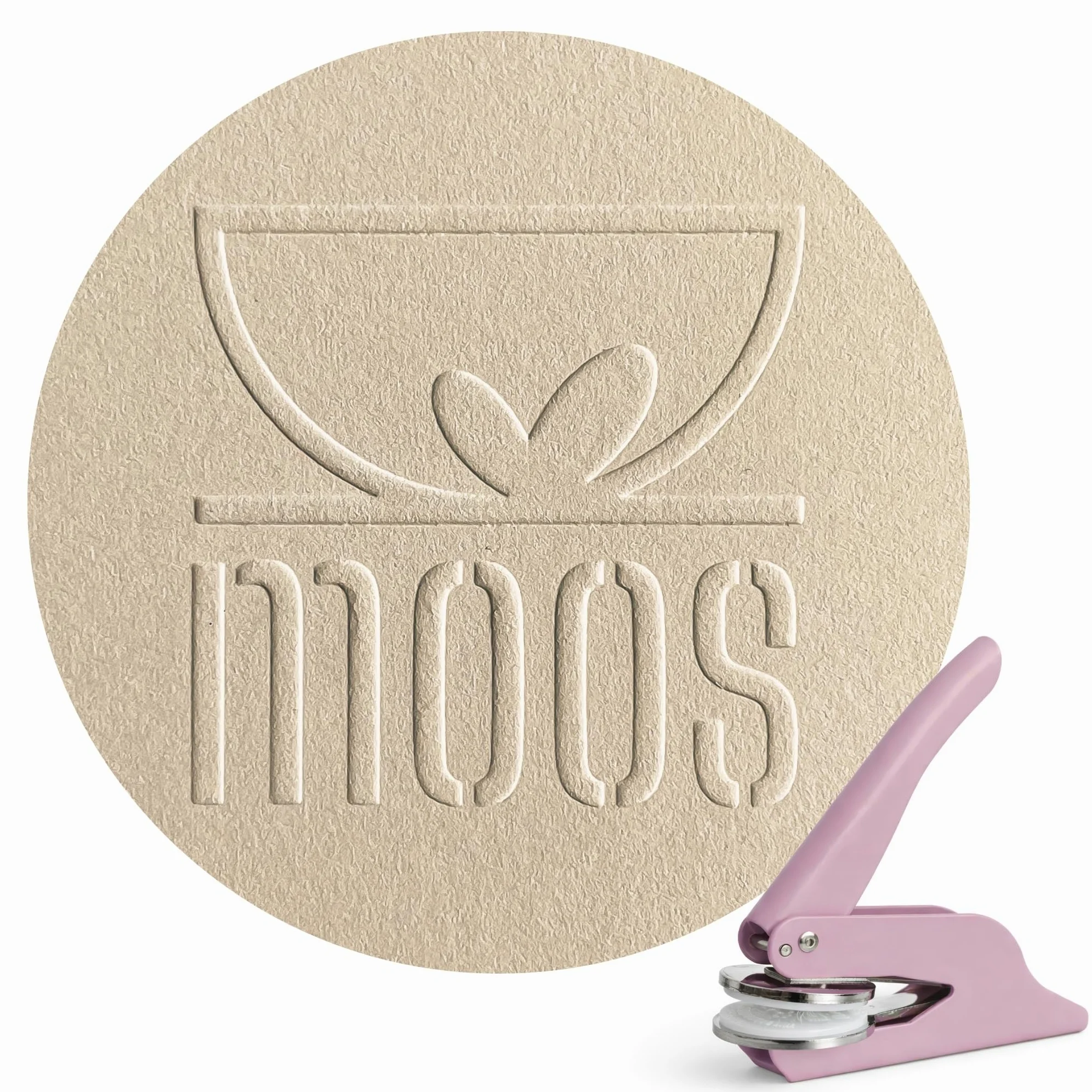 Ex Libris Tampon à gaufrer personnalisé - Pince à gaufrer pour livre - Idéal comme cadeau ou pour des occasions spéciales - Différents motifs (Violet, Avec votre propre logo)