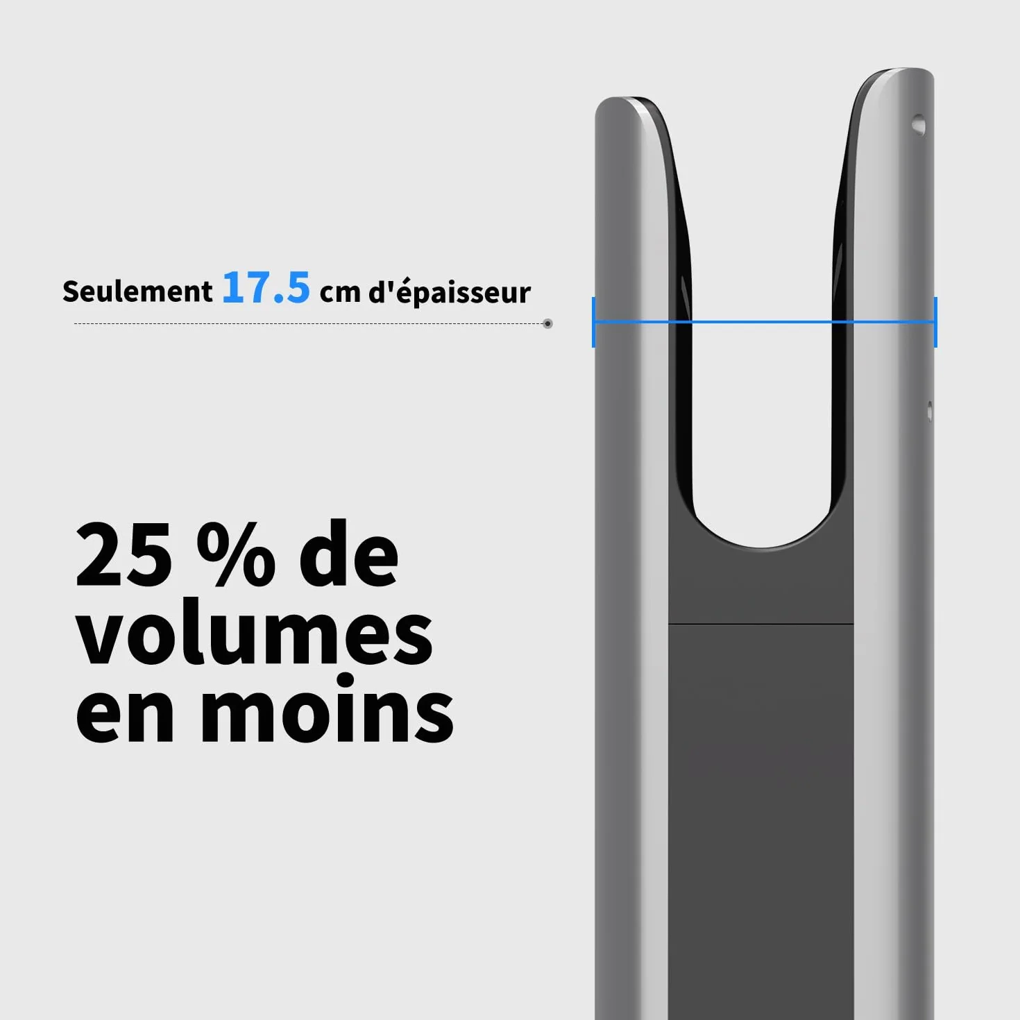 AIKE Swan Sèche-Mains Slim avec Filtre HEPA, Design Courbé Élégant et Esthétique Minimaliste pour Salles de Bain Modernes, 220V Modèle AK2065