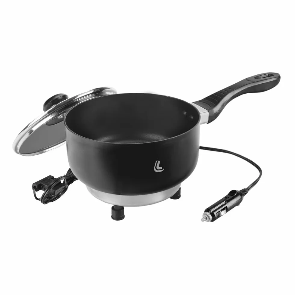 Lampa 97123 Electric Saucepan Casserole électrique portable avec prise allume-cigare de voyage, diamètre 18 cm, 1,9 litre - 24 V - 260 W - 13 A