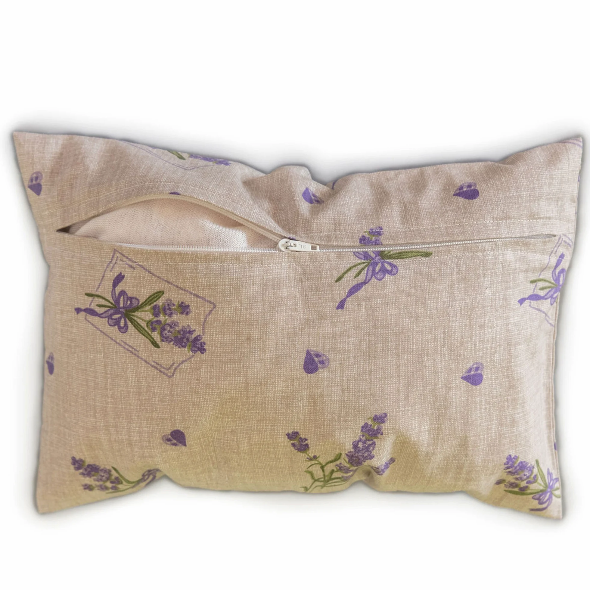 Giraffenland Coussin à la Lavande 30x20cm. Taie champêtre Romantique + Housse Bio Nature | Coussin parfumé | Coussin aromatique | Coussin aux Herbes