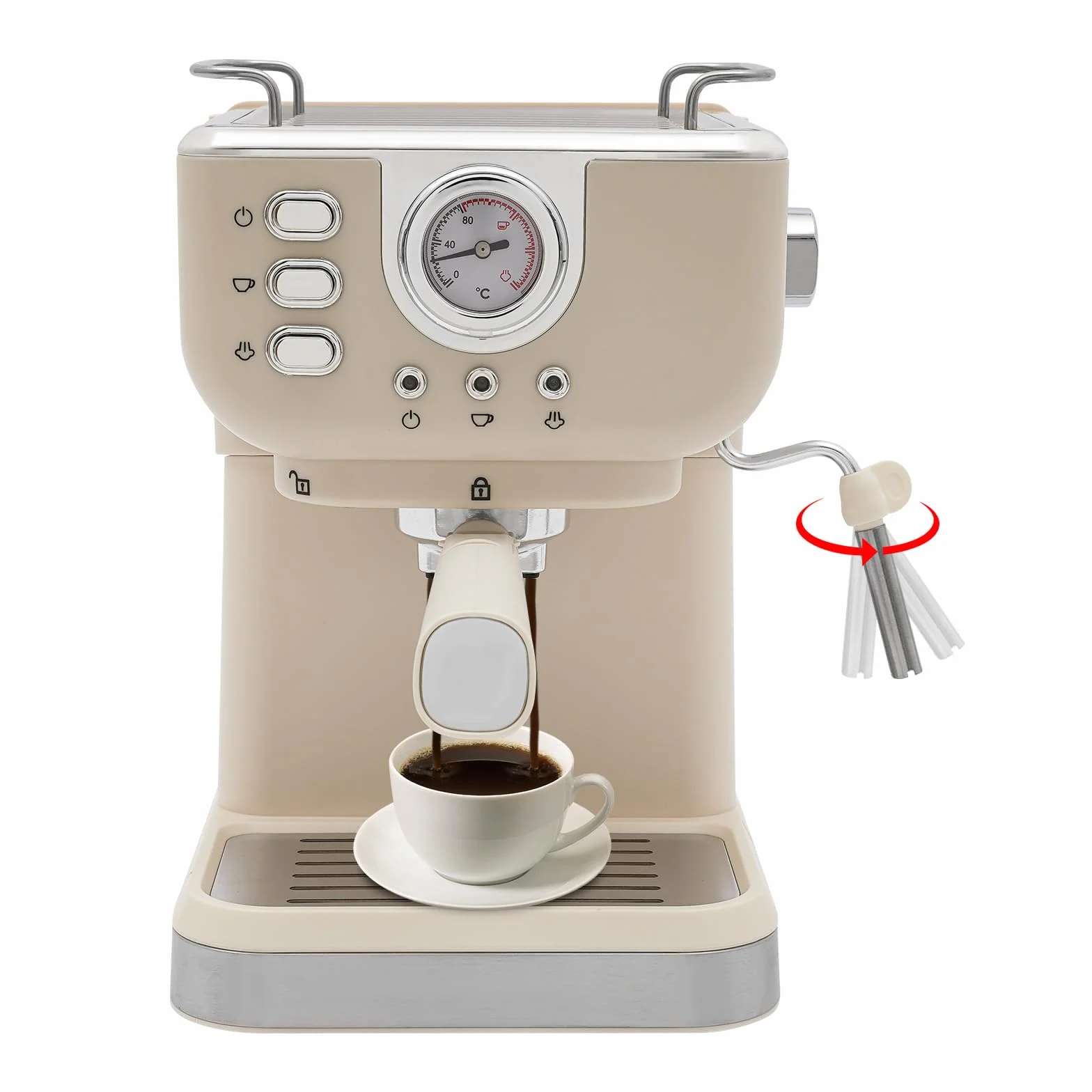 Machine à café 20 bars, machine à café expresso avec vaporisateur pour lait et cappuccino 2 en 1