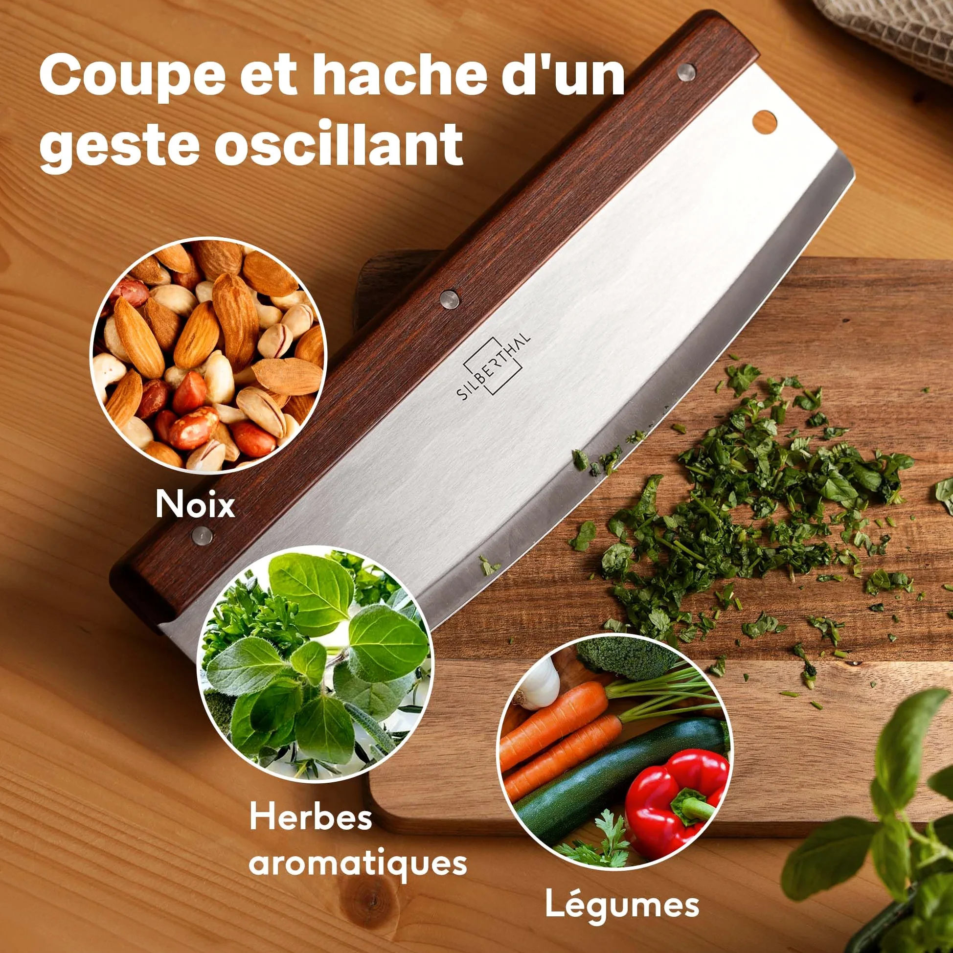 SILBERTHAL Set pierre à pizza 4 pièces – Pelle à pizza en acier inoxydable avec pierre à pizza, roulette à pizza 32 cm & planche de service
