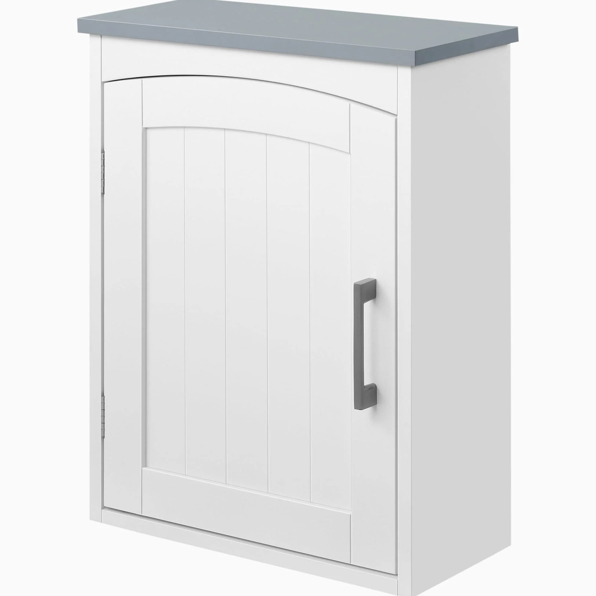 kleankin Meuble WC Suspendu Armoire à Pharmacie Murale Armoire Salle de Bain Rangement avec Porte et étagère réglable - 41 x 18,5 x 52 cm - MDF - Blanc