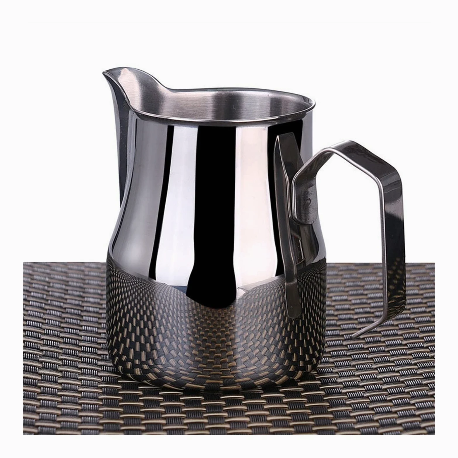 Pot À Lait Pichets de Mousse de Lait, pichets de Lait Professionnel en Acier Inoxydable avec Bec Arrondi, 350/550 / 750ml Pichet à Lait (Color : 550ml)