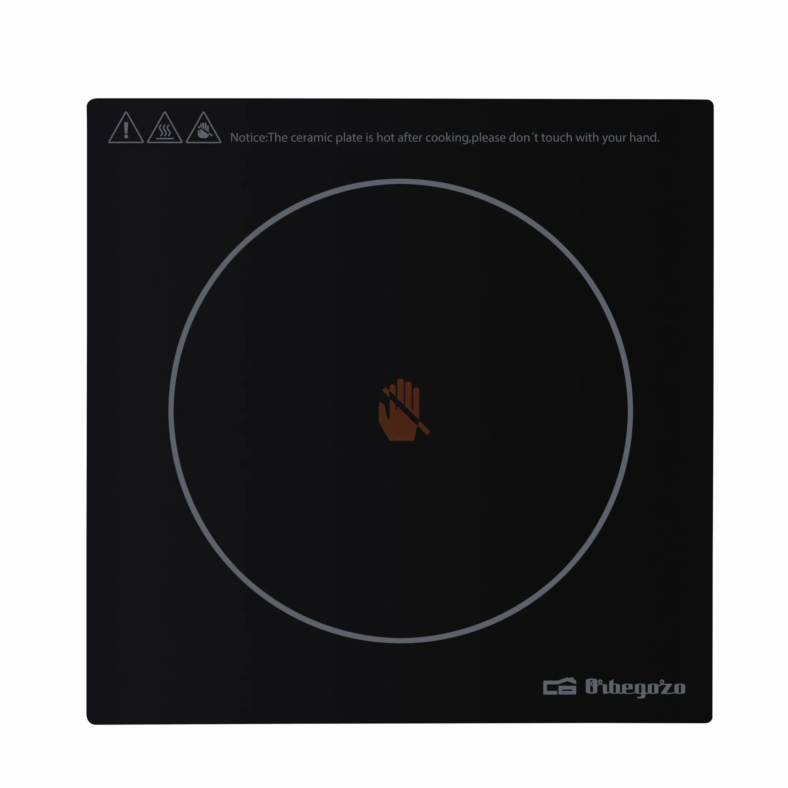 Orbegozo PCE 5000 - Plaque chauffante portable en vitrocéramique, puissance 2000 W, corps en acier inoxydable, thermostat réglable, couleur noire