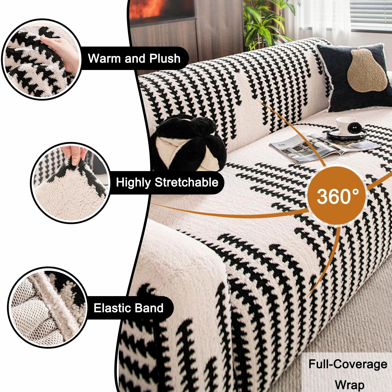 Housse de canapé 3 Places Ultra Douce pour Chiens et Chats, Lavable en Une Seule pièce, Rouge.
