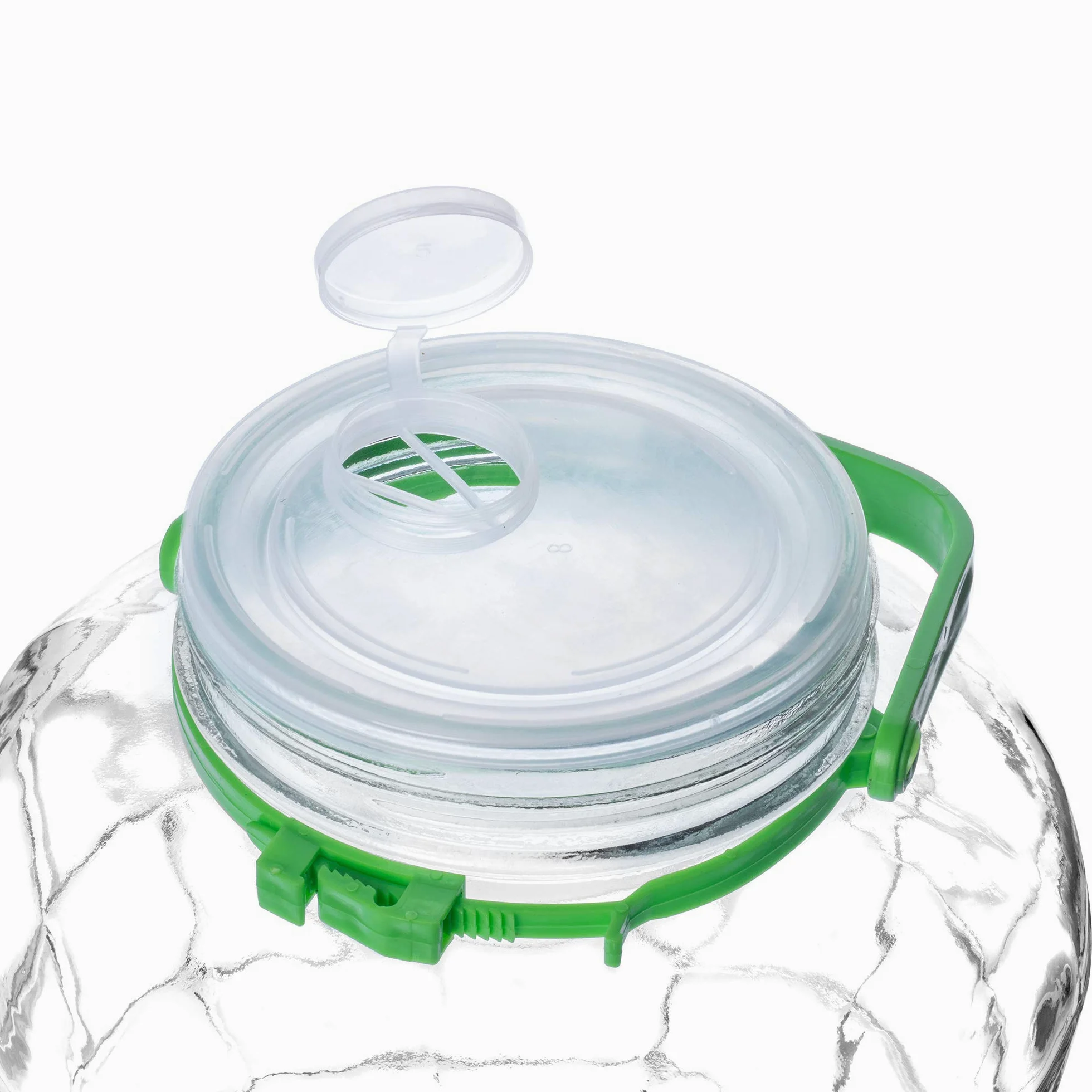 KADAX Grand Bocal de Fermentation en Verre, Récipient de Conservation avec Couvercle Hermétique, Idéal pour la Préparation de Cornichons et Choucroute (8 L)