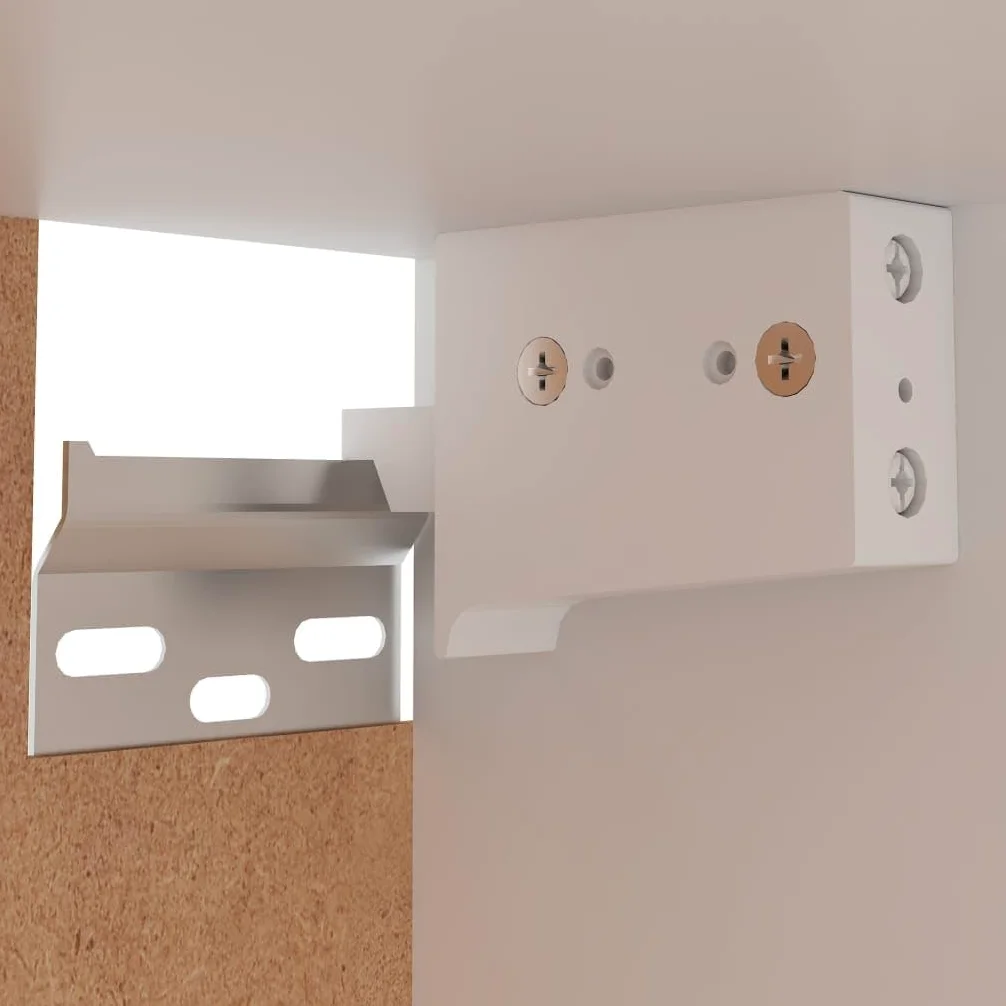 vidaXL Armoire Murale Lyon, 29,5x31x60 cm, Bois reconstitué, Blanc, Meuble Suspendu, Rangement Salle de Bain & Cuisine, Charge Max 60 kg